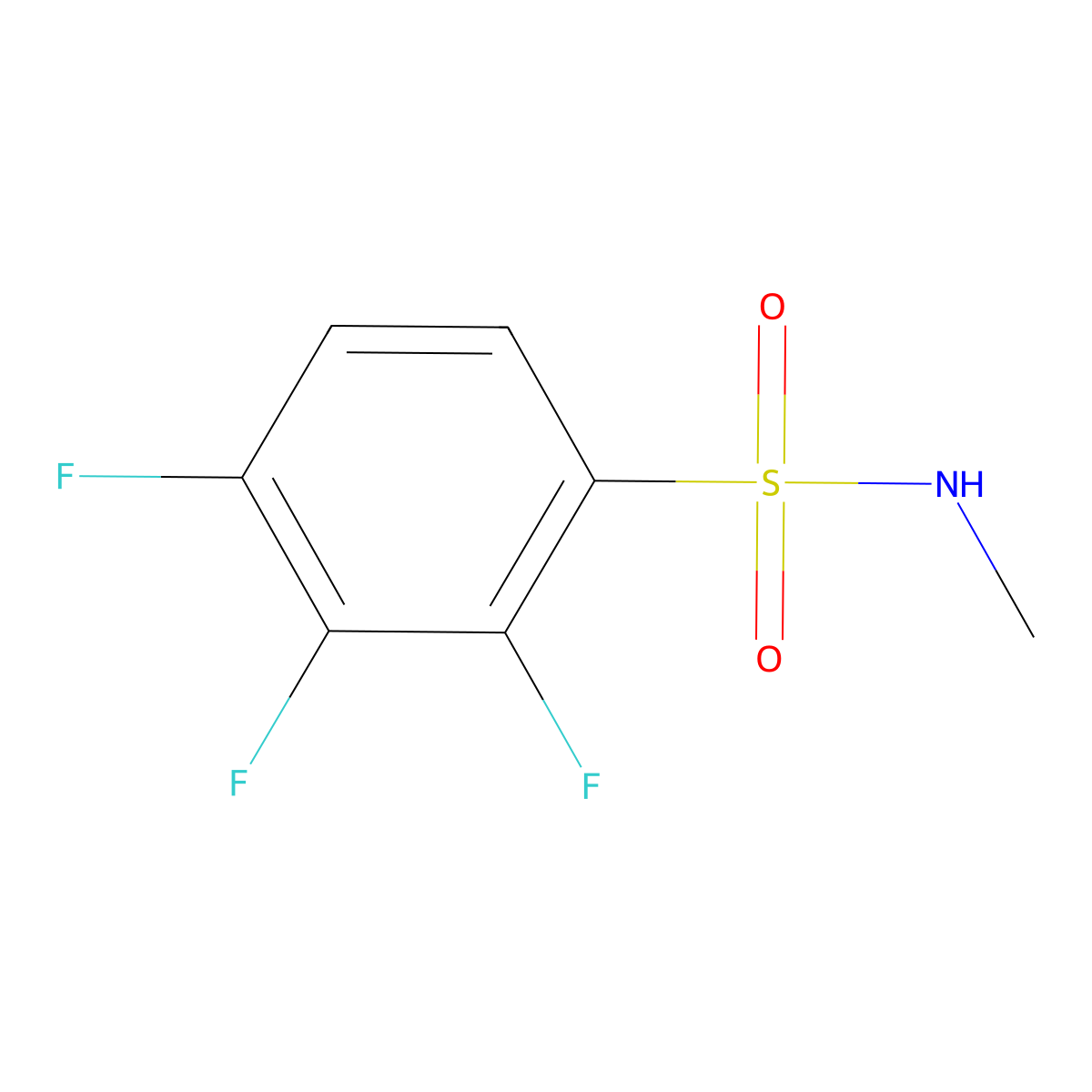 2,3,4-trifluoro-N-methylbenzenesulfonamide molecular structure, CAS 1097815-45-6