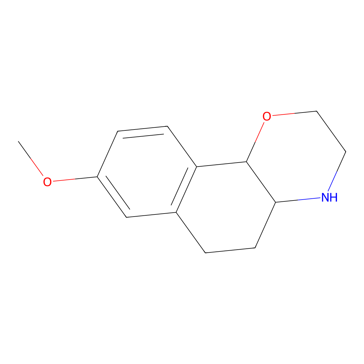 8-methoxy-2H,3H,4H,4aH,5H,6H,10bH-naphtho[1,2-b][1,4]oxazine molecular structure, CAS 1097820-97-7