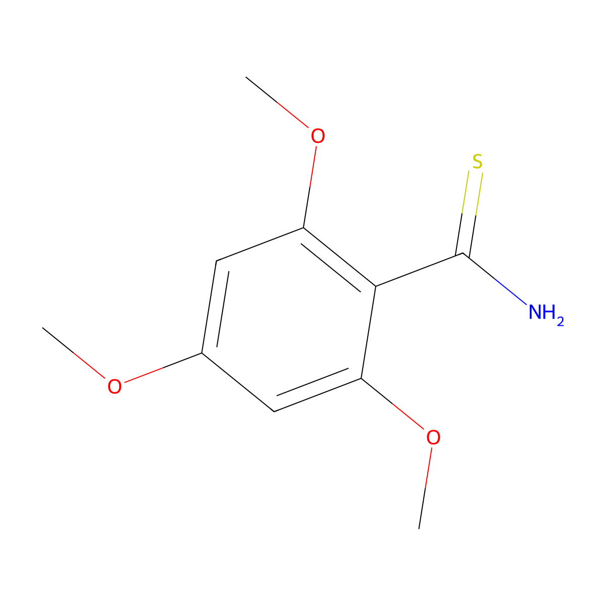 2,4,6-Trimethoxybenzothioamide molecular structure, CAS 1097822-66-6