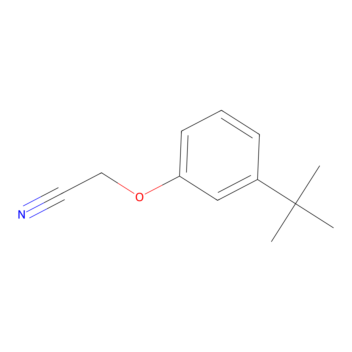 (3-tert-Butyl-phenoxy)-acetonitrile molecular structure, CAS 1097822-75-7
