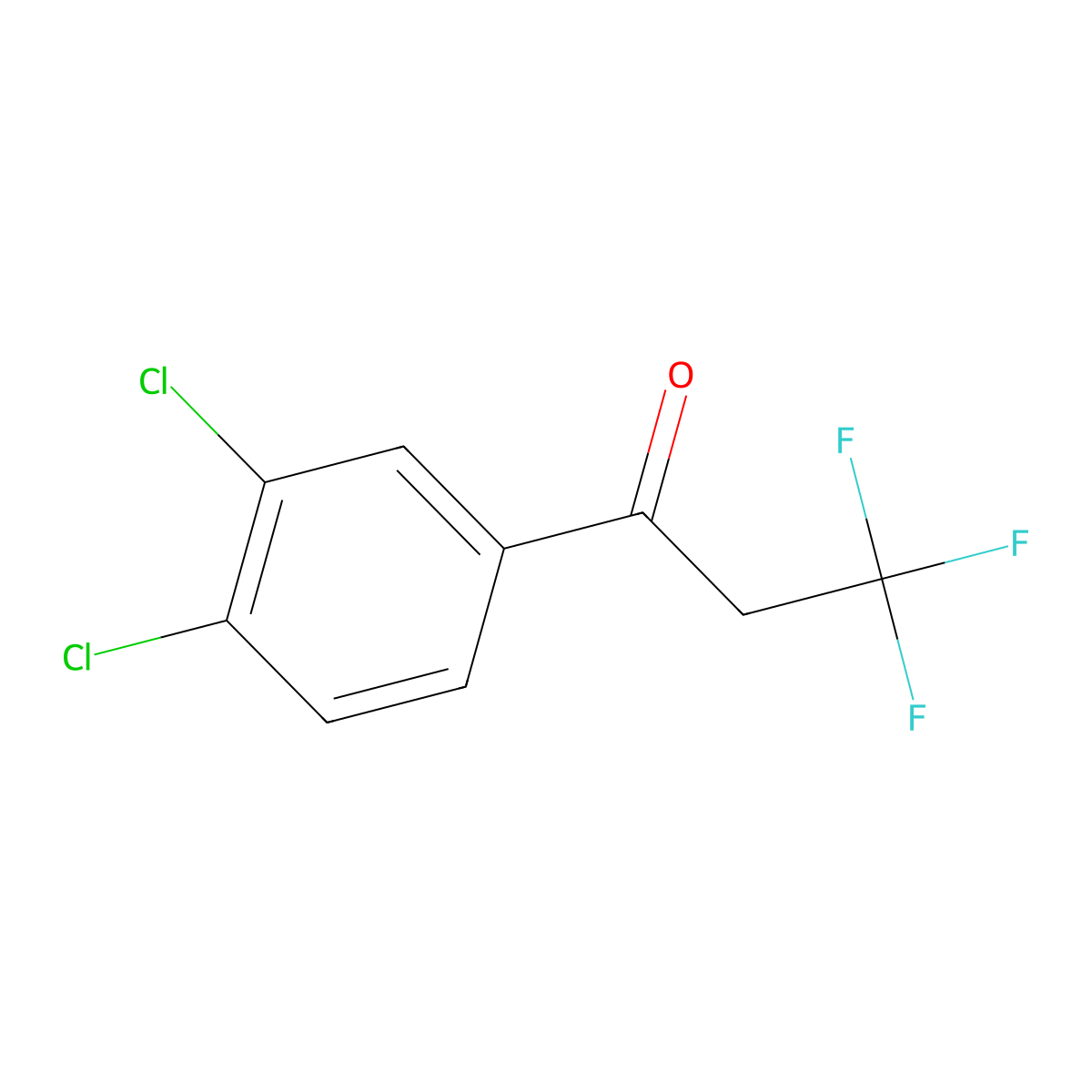 1-(3,4-Dichlorophenyl)-3,3,3-trifluoropropan-1-one molecular structure, CAS 1097824-59-3