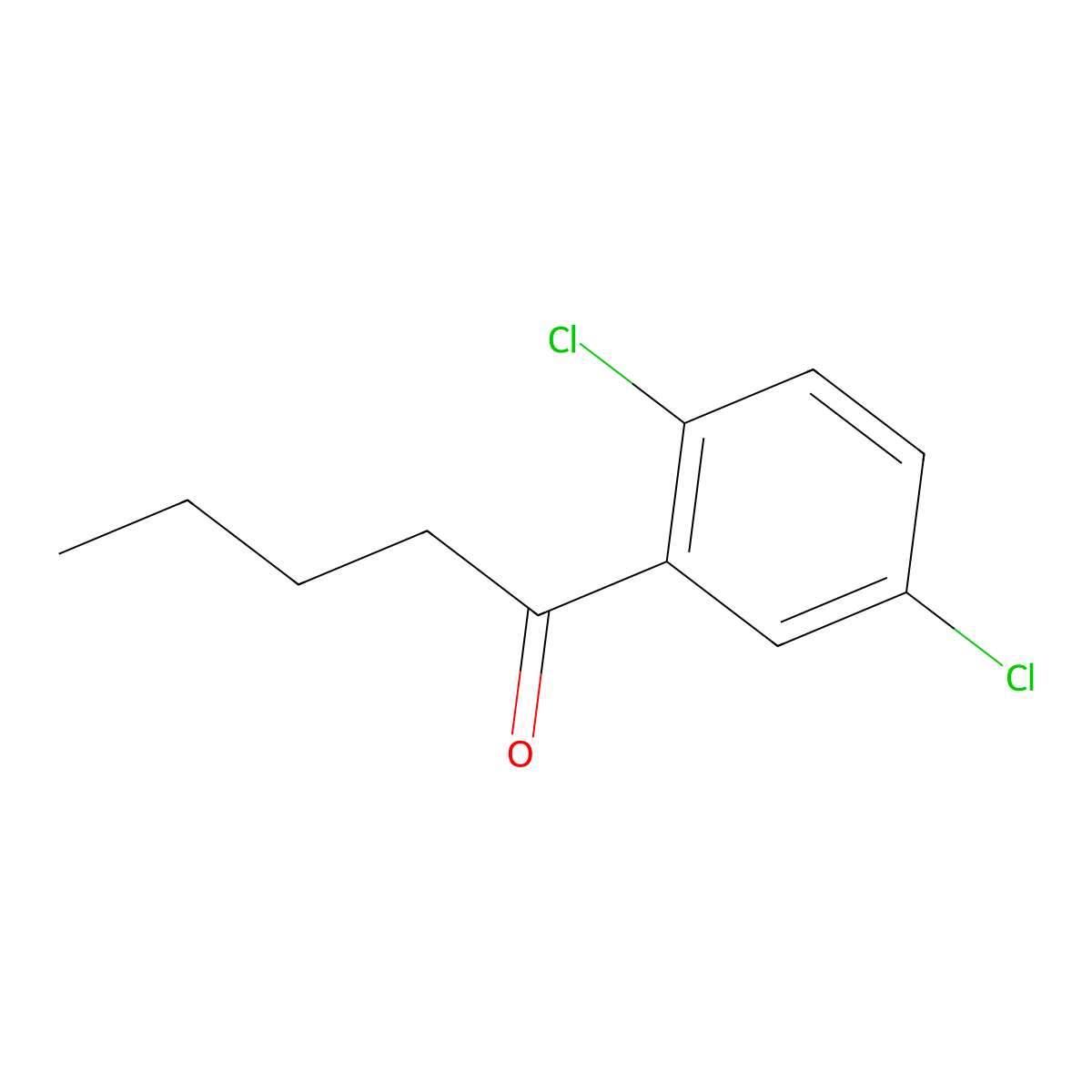 1-(2,5-Dichlorophenyl)pentan-1-one molecular structure, CAS 1097824-94-6
