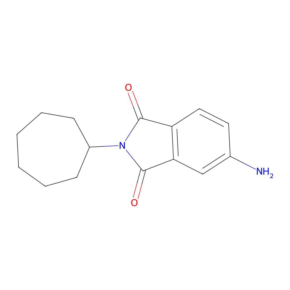 5-Amino-2-cycloheptylisoindoline-1,3-dione molecular structure, CAS 1097827-67-2