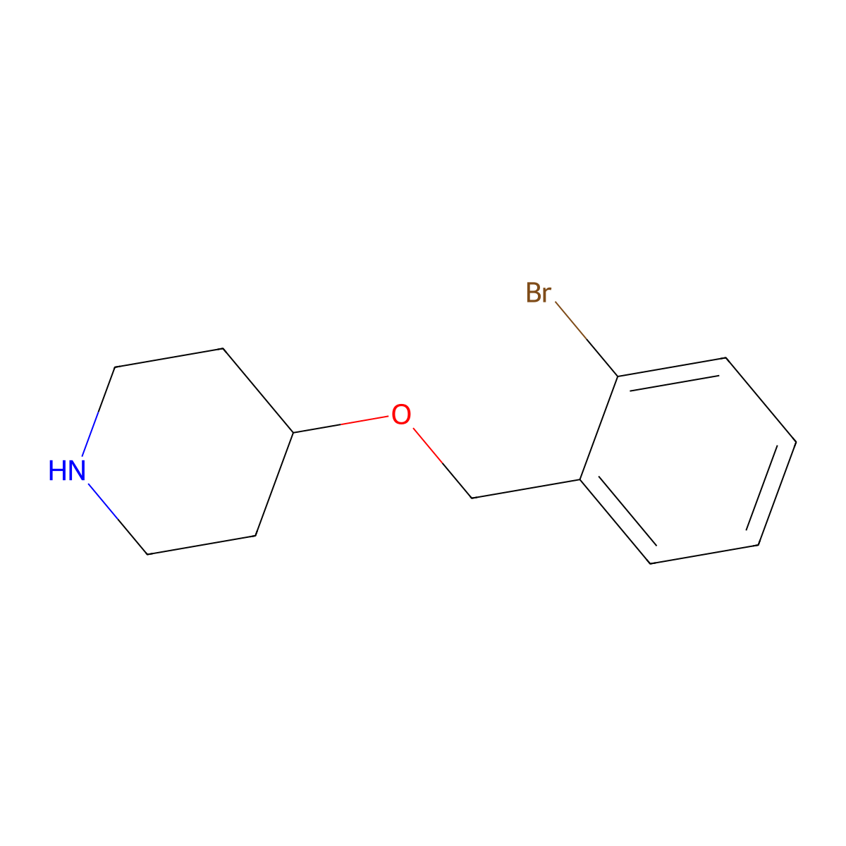 4-[(2-Bromophenyl)methoxy]piperidine molecular structure, CAS 1097828-95-9