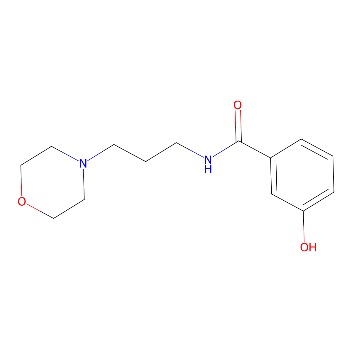 3-Hydroxy-N-(3-morpholinopropyl)benzamide molecular structure, CAS 1097829-64-5