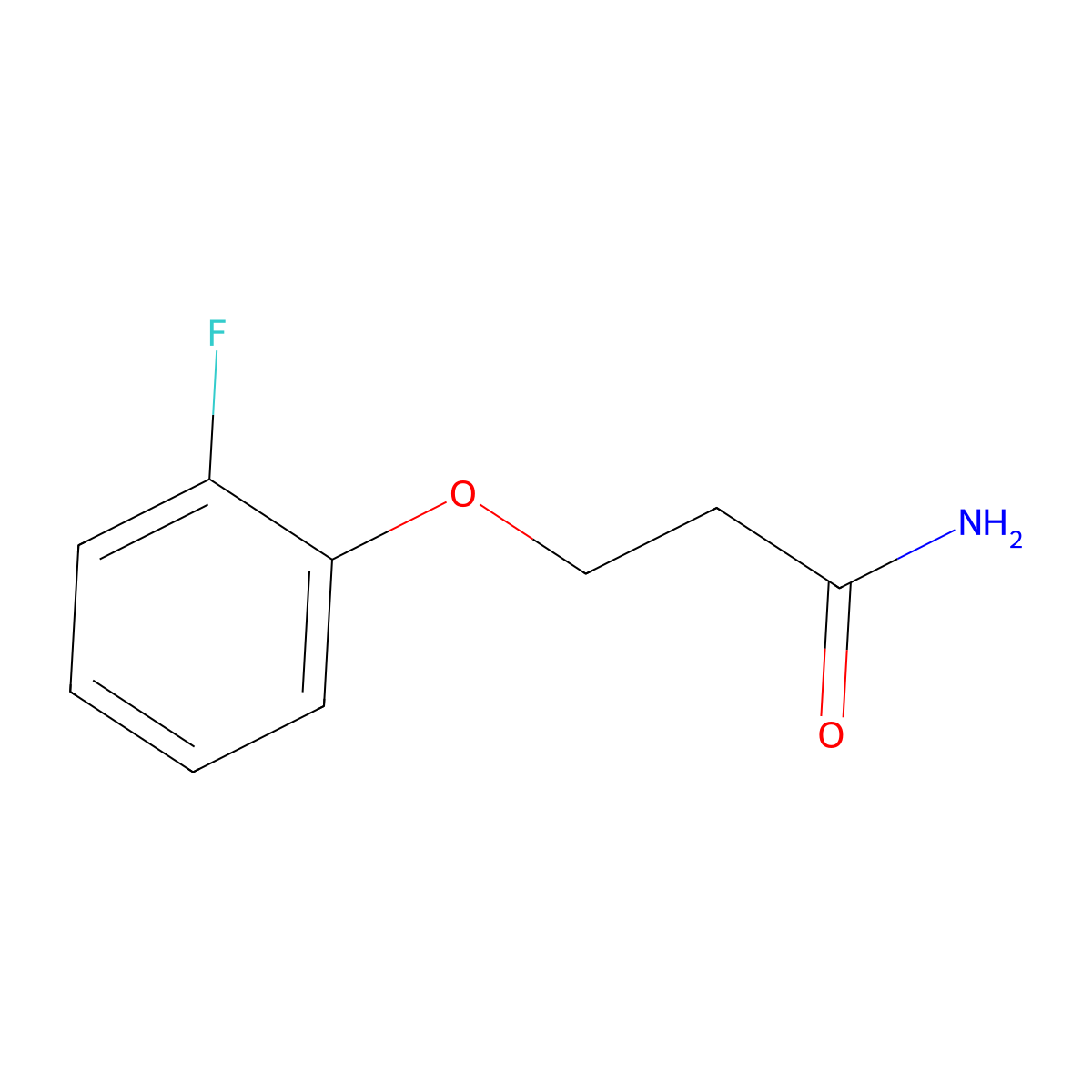 3-(2-Fluorophenoxy)propanamide molecular structure, CAS 1097829-72-5