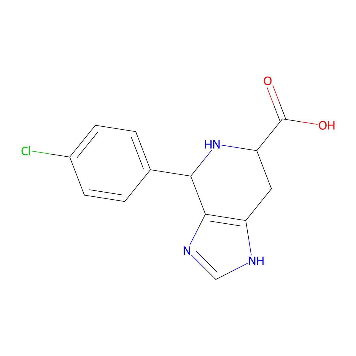 4-(4-chlorophenyl)-3H,4H,5H,6H,7H-imidazo[4,5-c]pyridine-6-carboxylic acid molecular structure, CAS 1097832-80-8