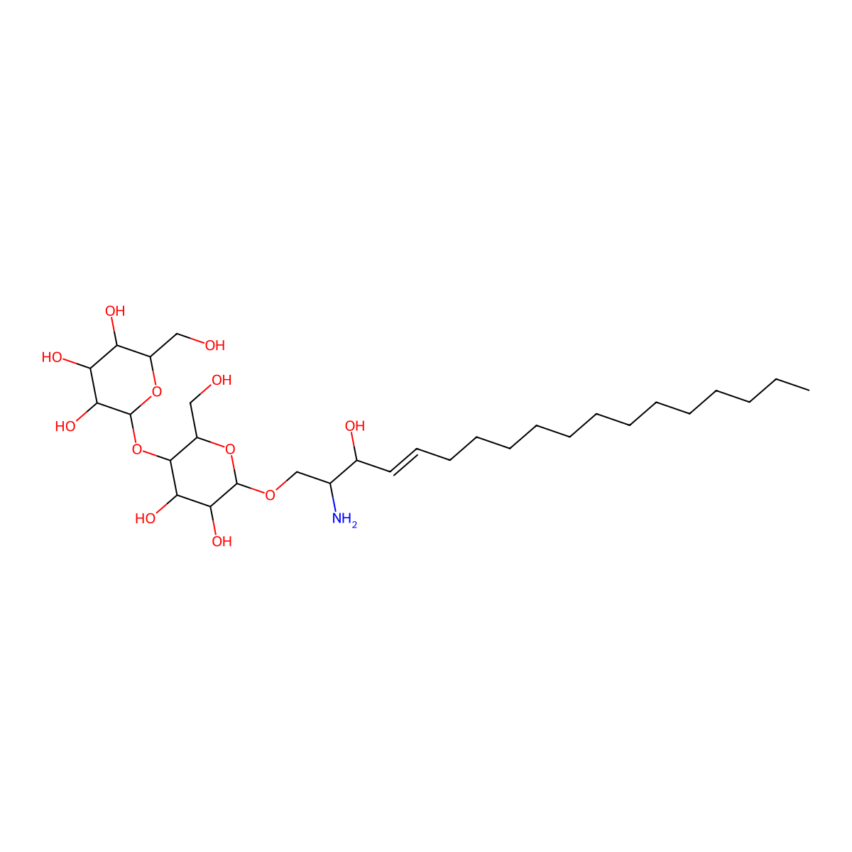 Lactosyl lysosphingolipid molecular structure, CAS 109785-20-8