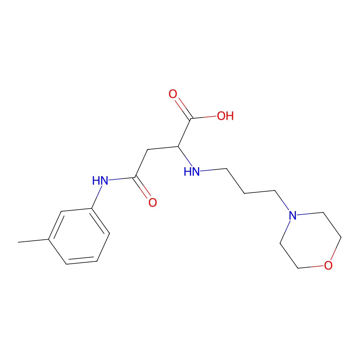 2-((3-Morpholinopropyl)amino)-4-oxo-4-(m-tolylamino)butanoic acid molecular structure, CAS 1097864-91-9
