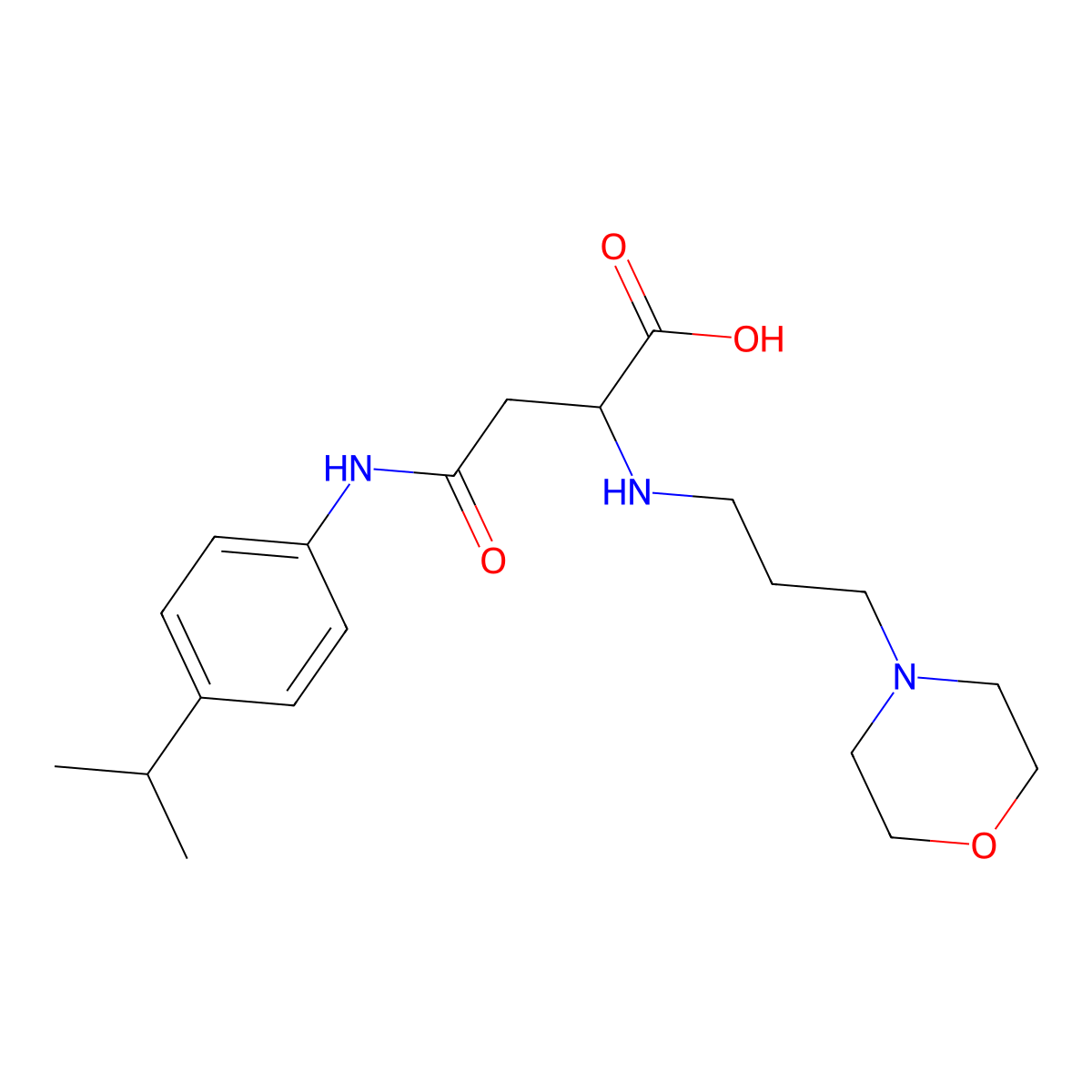 4-((4-Isopropylphenyl)amino)-2-((3-morpholinopropyl)amino)-4-oxobutanoic acid molecular structure, CAS 1097865-25-2