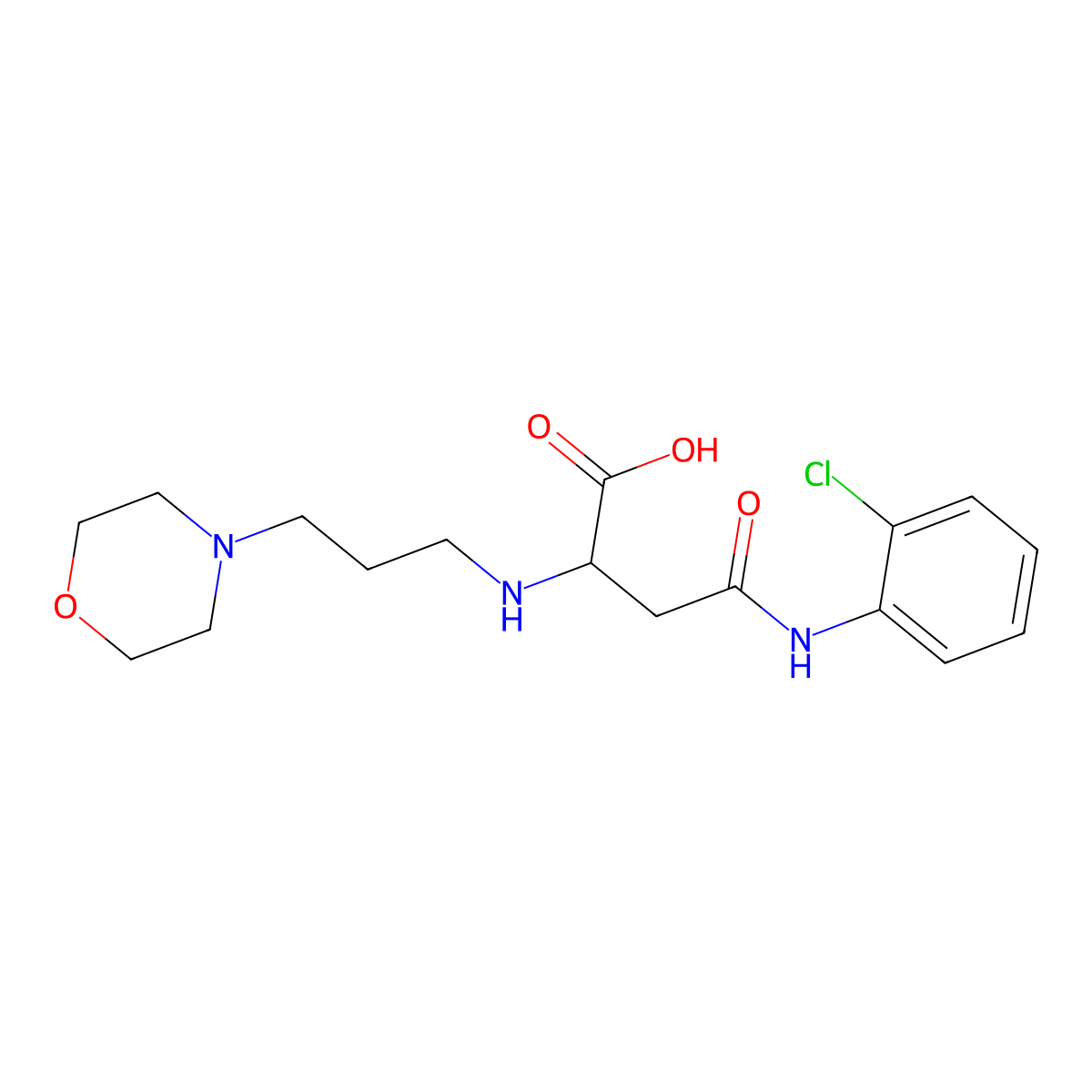 4-((2-Chlorophenyl)amino)-2-((3-morpholinopropyl)amino)-4-oxobutanoic acid molecular structure, CAS 1097865-26-3