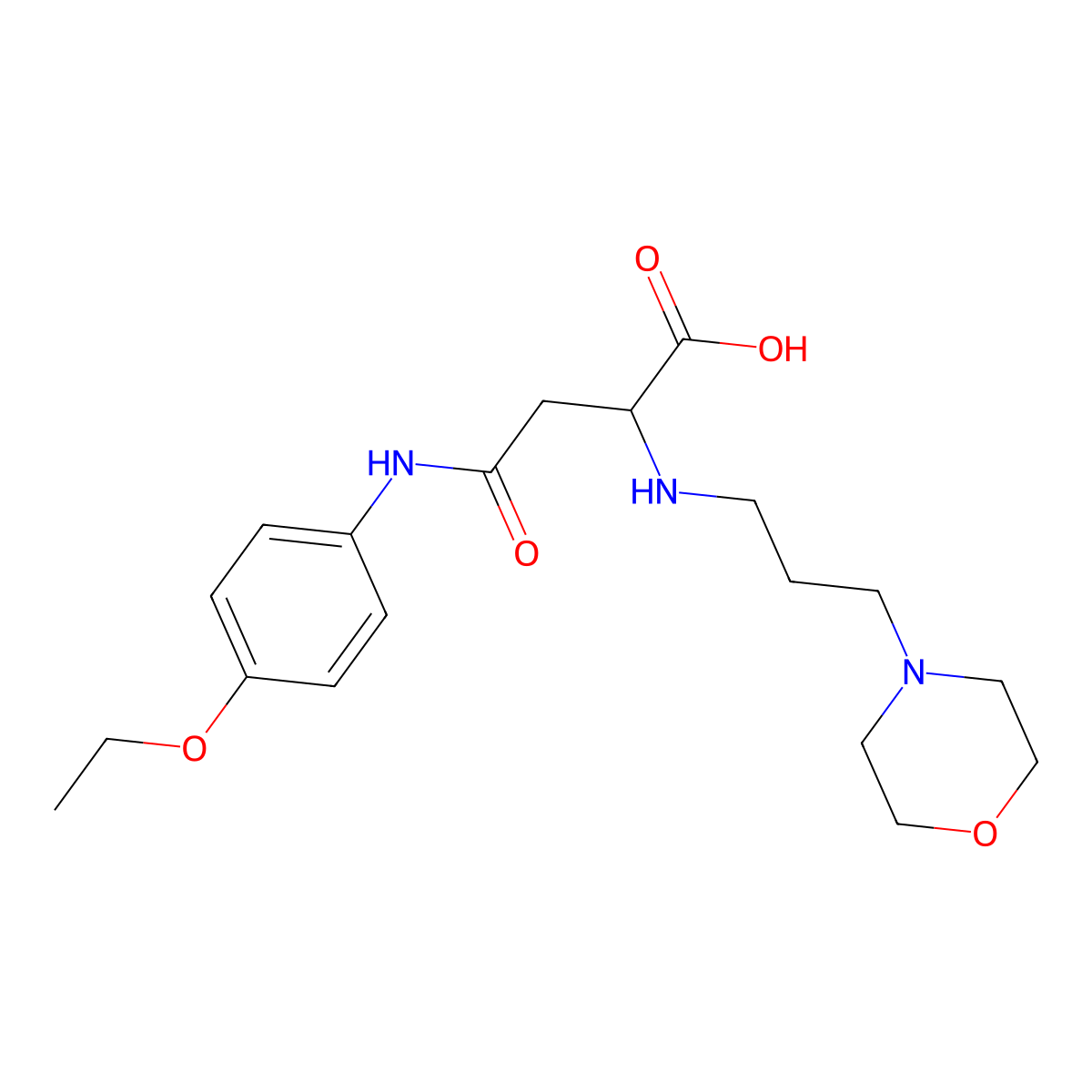 4-((4-Ethoxyphenyl)amino)-2-((3-morpholinopropyl)amino)-4-oxobutanoic acid molecular structure, CAS 1097865-59-2