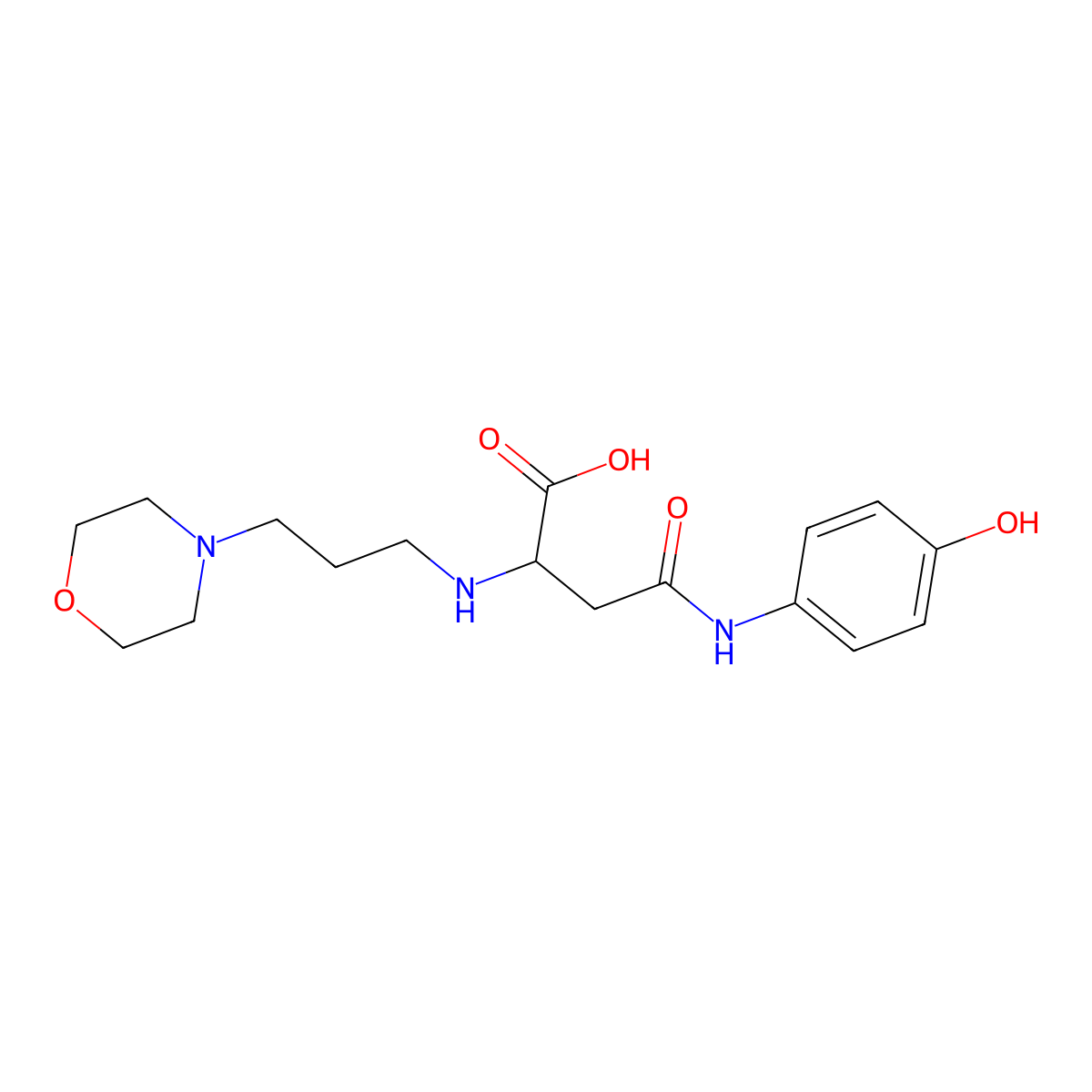 4-((4-Hydroxyphenyl)amino)-2-((3-morpholinopropyl)amino)-4-oxobutanoic acid molecular structure, CAS 1097865-71-8