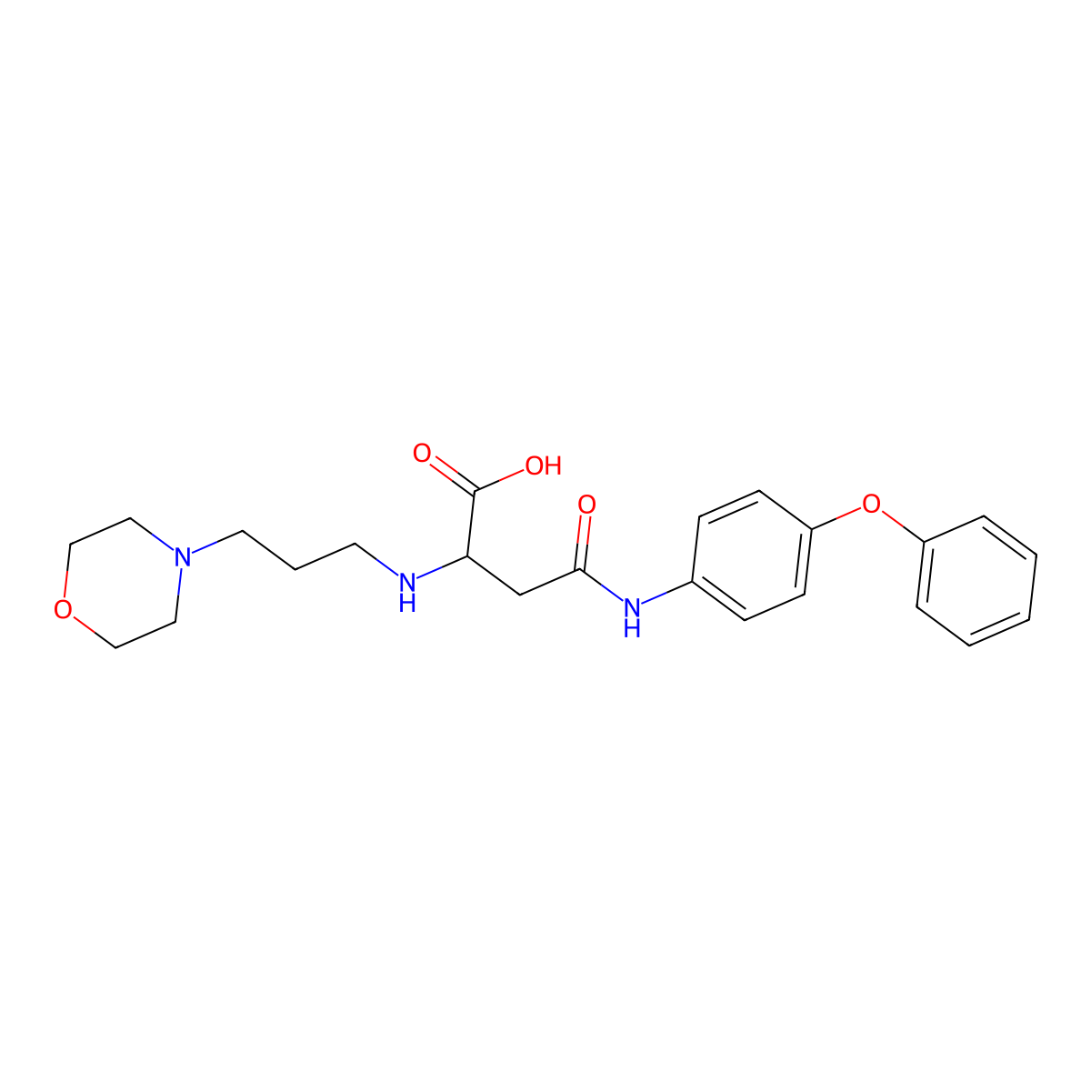2-((3-Morpholinopropyl)amino)-4-oxo-4-((4-phenoxyphenyl)amino)butanoic acid molecular structure, CAS 1097866-45-9