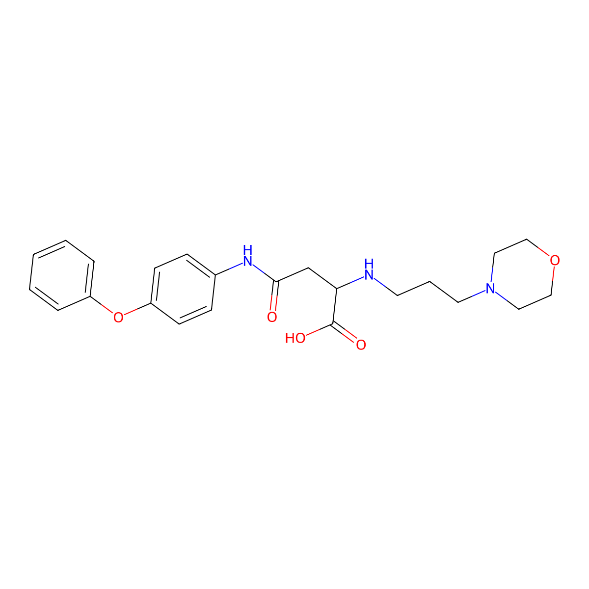 2-((3-Morpholinopropyl)amino)-4-oxo-4-((4-phenoxyphenyl)amino)butanoic acid molecular structure, CAS 1097866-45-9