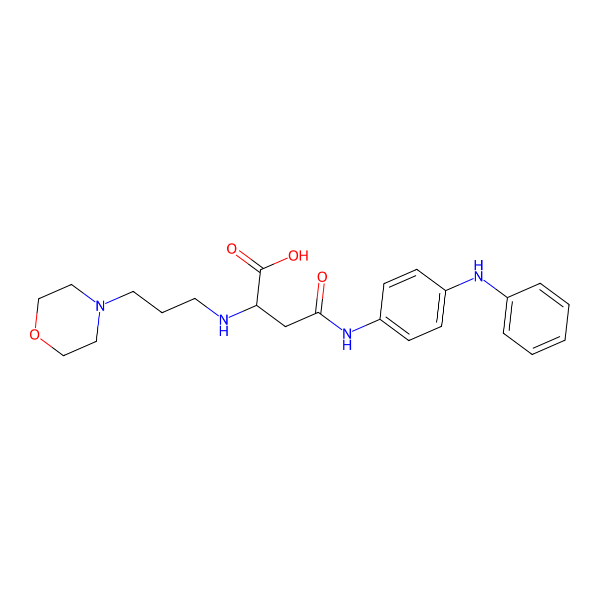 2-((3-Morpholinopropyl)amino)-4-oxo-4-((4-(phenylamino)phenyl)amino)butanoic acid molecular structure, CAS 1097869-89-0