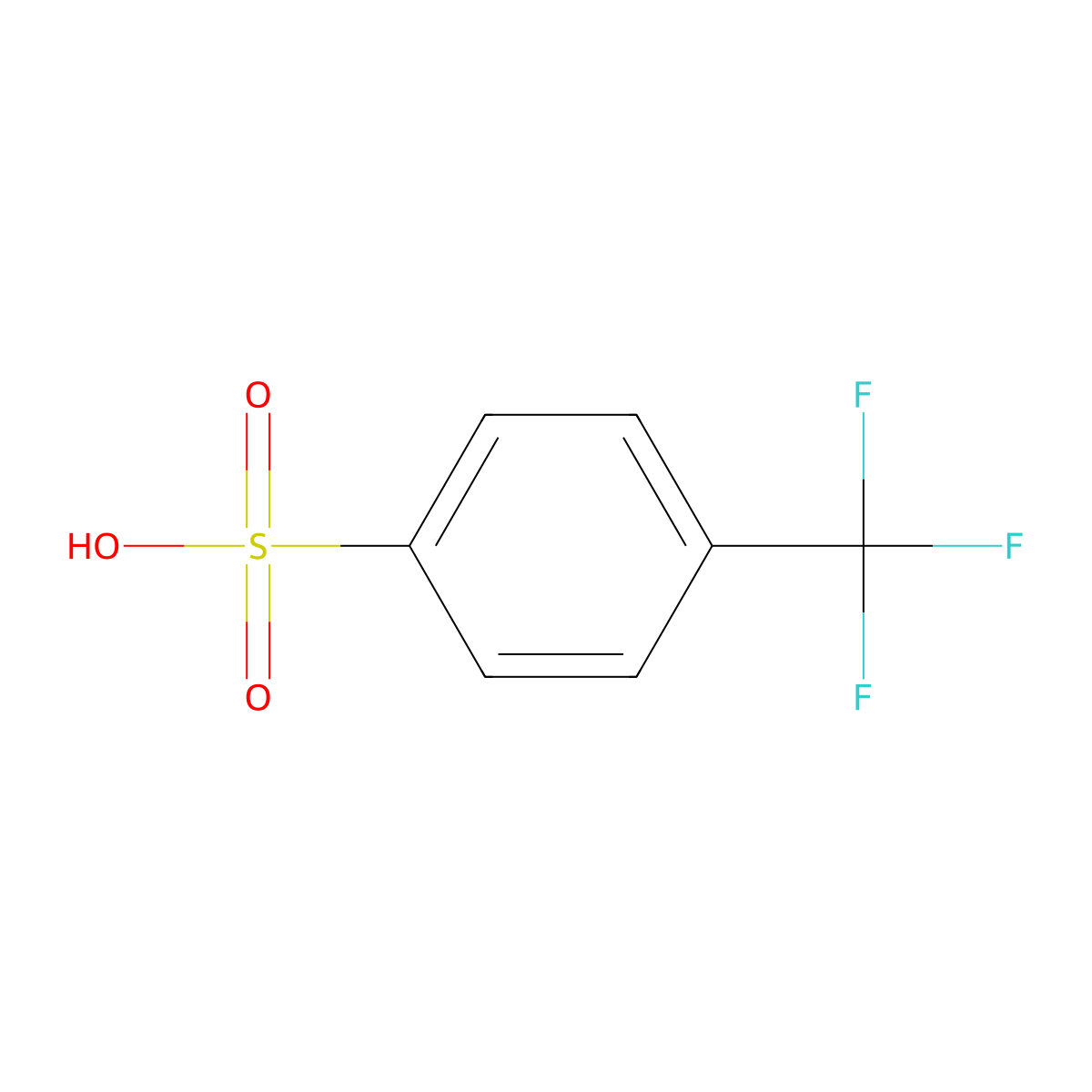 4-(Trifluoromethyl)benzene-1-sulfonic acid molecular structure, CAS 109787-11-3