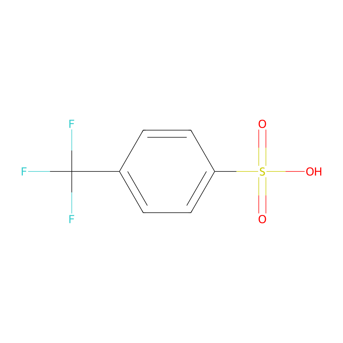 4-(Trifluoromethyl)benzene-1-sulfonic acid molecular structure, CAS 109787-11-3
