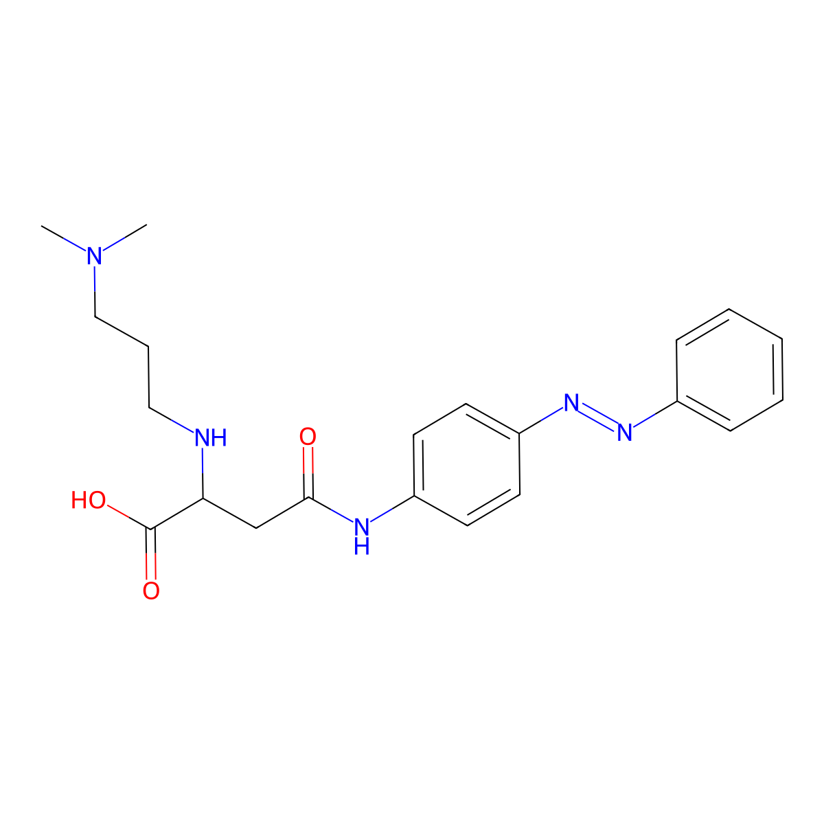 (Z)-2-((3-(dimethylamino)propyl)amino)-4-oxo-4-((4-(phenyldiazenyl)phenyl)amino)butanoic acid molecular structure, CAS 1097871-51-6