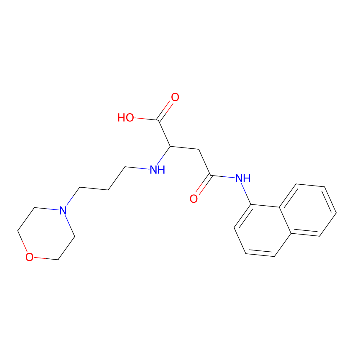 2-((3-Morpholinopropyl)amino)-4-(naphthalen-1-ylamino)-4-oxobutanoic acid molecular structure, CAS 1097873-83-0