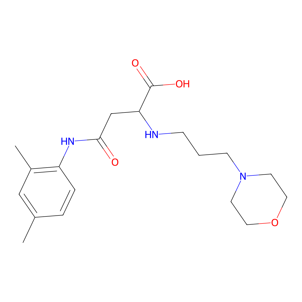 4-((2,4-Dimethylphenyl)amino)-2-((3-morpholinopropyl)amino)-4-oxobutanoic acid molecular structure, CAS 1097874-02-6