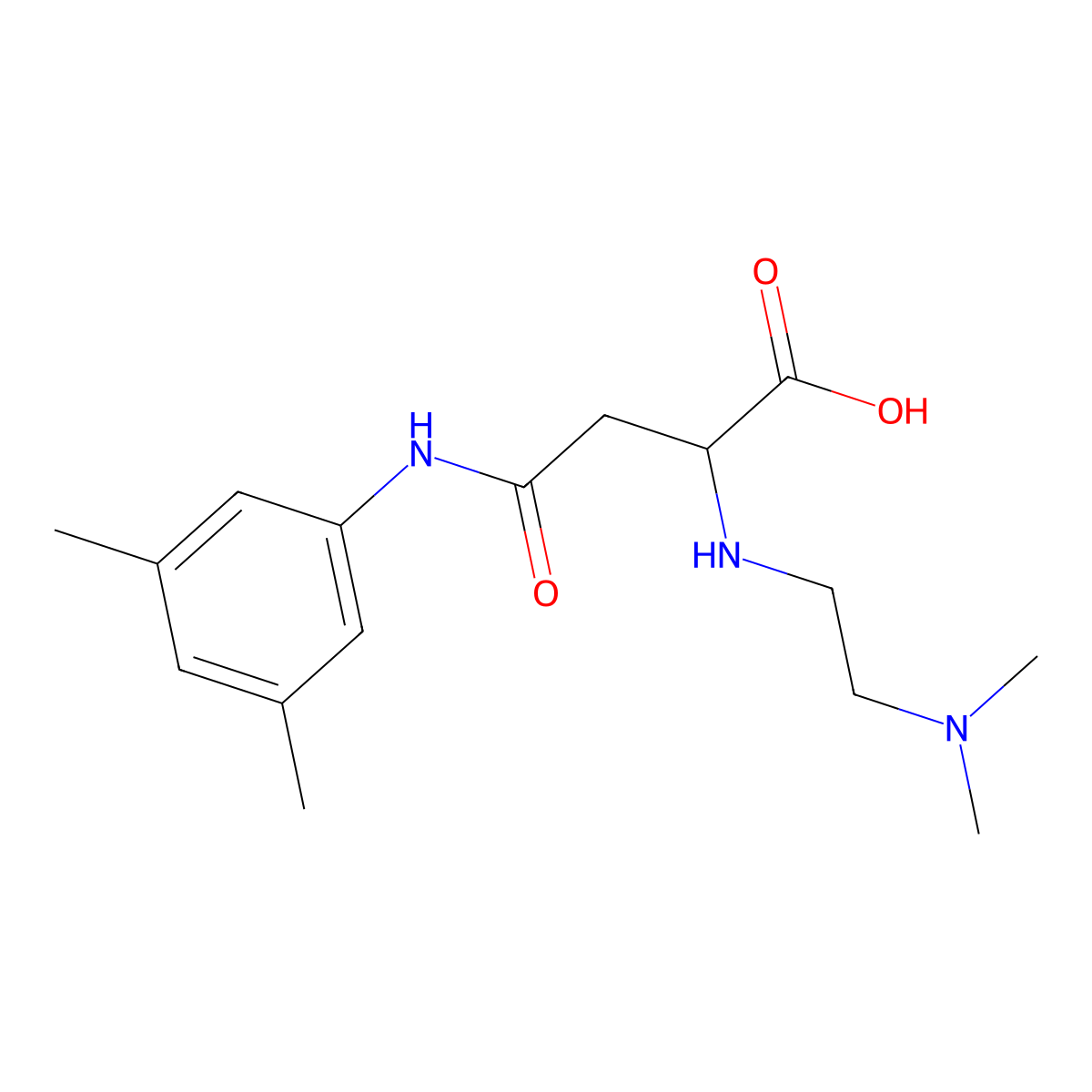 2-((2-(Dimethylamino)ethyl)amino)-4-((3,5-dimethylphenyl)amino)-4-oxobutanoic acid molecular structure, CAS 1097874-05-9