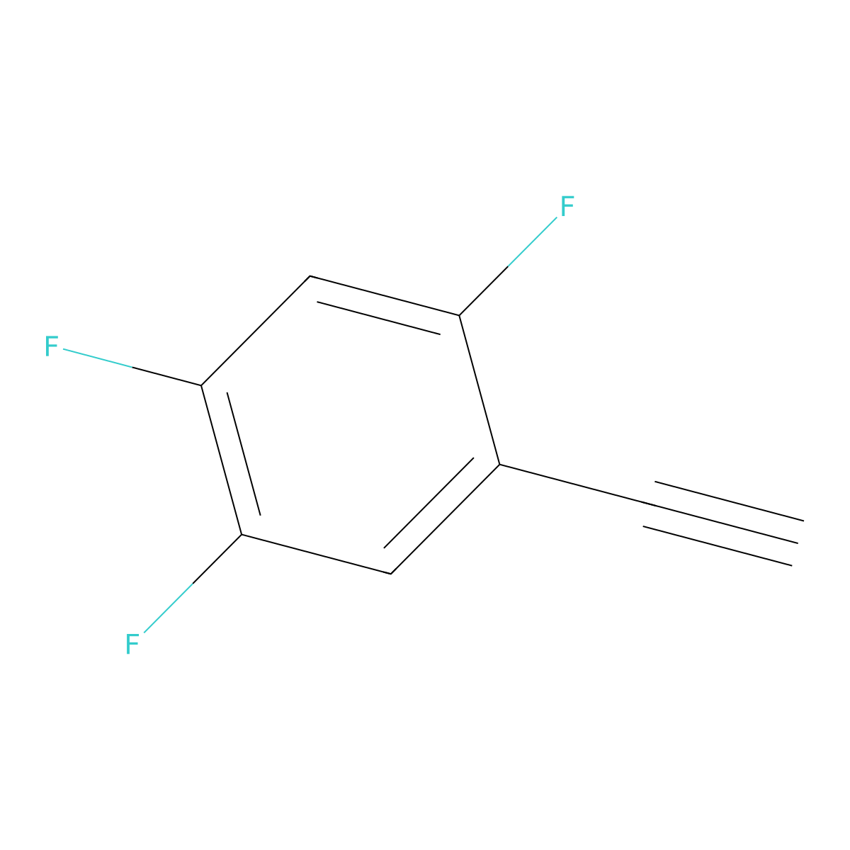 1-Ethynyl-2,4,5-trifluorobenzene molecular structure, CAS 1097874-78-6