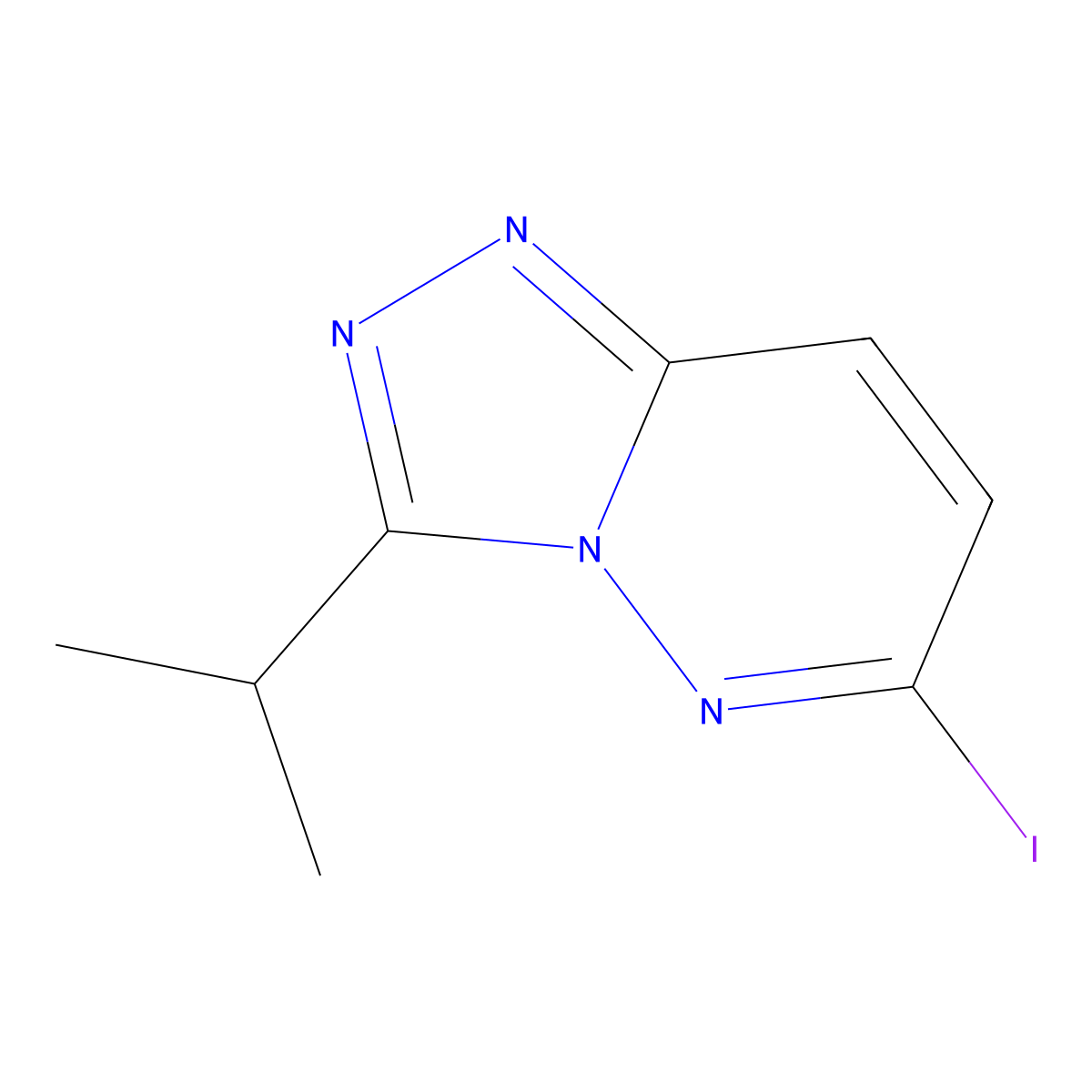 6-Iodo-3-isopropyl-[1,2,4]triazolo[4,3-b]pyridazine molecular structure, CAS 1097874-81-1