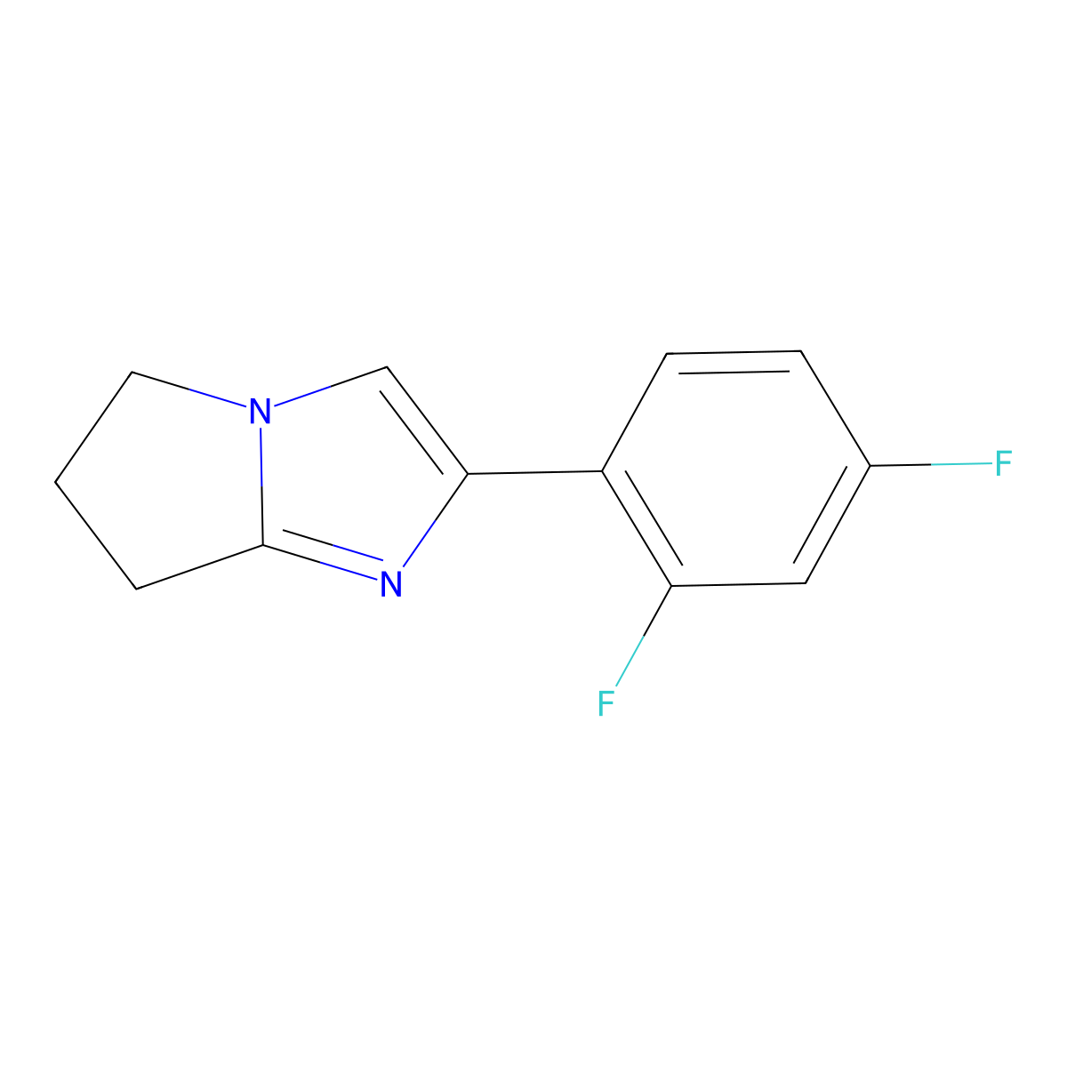 2-(2,4-difluorophenyl)-6,7-dihydro-5H-pyrrolo[1,2-a]imidazole molecular structure, CAS 1097874-90-2