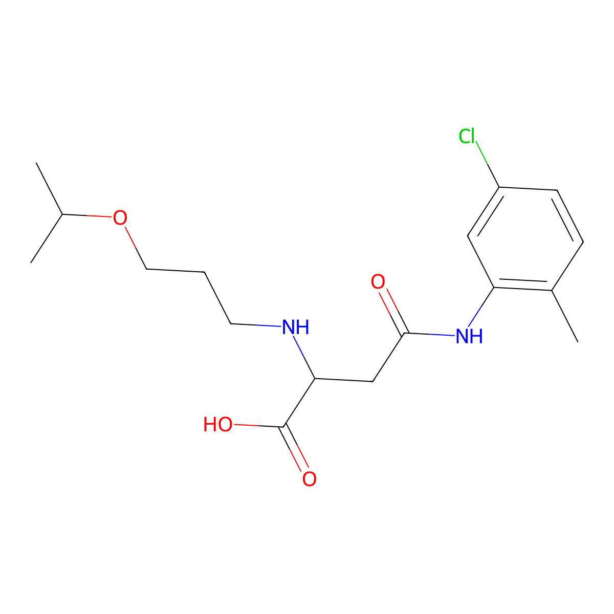 4-((5-Chloro-2-methylphenyl)amino)-2-((3-isopropoxypropyl)amino)-4-oxobutanoic acid molecular structure, CAS 1097875-50-7