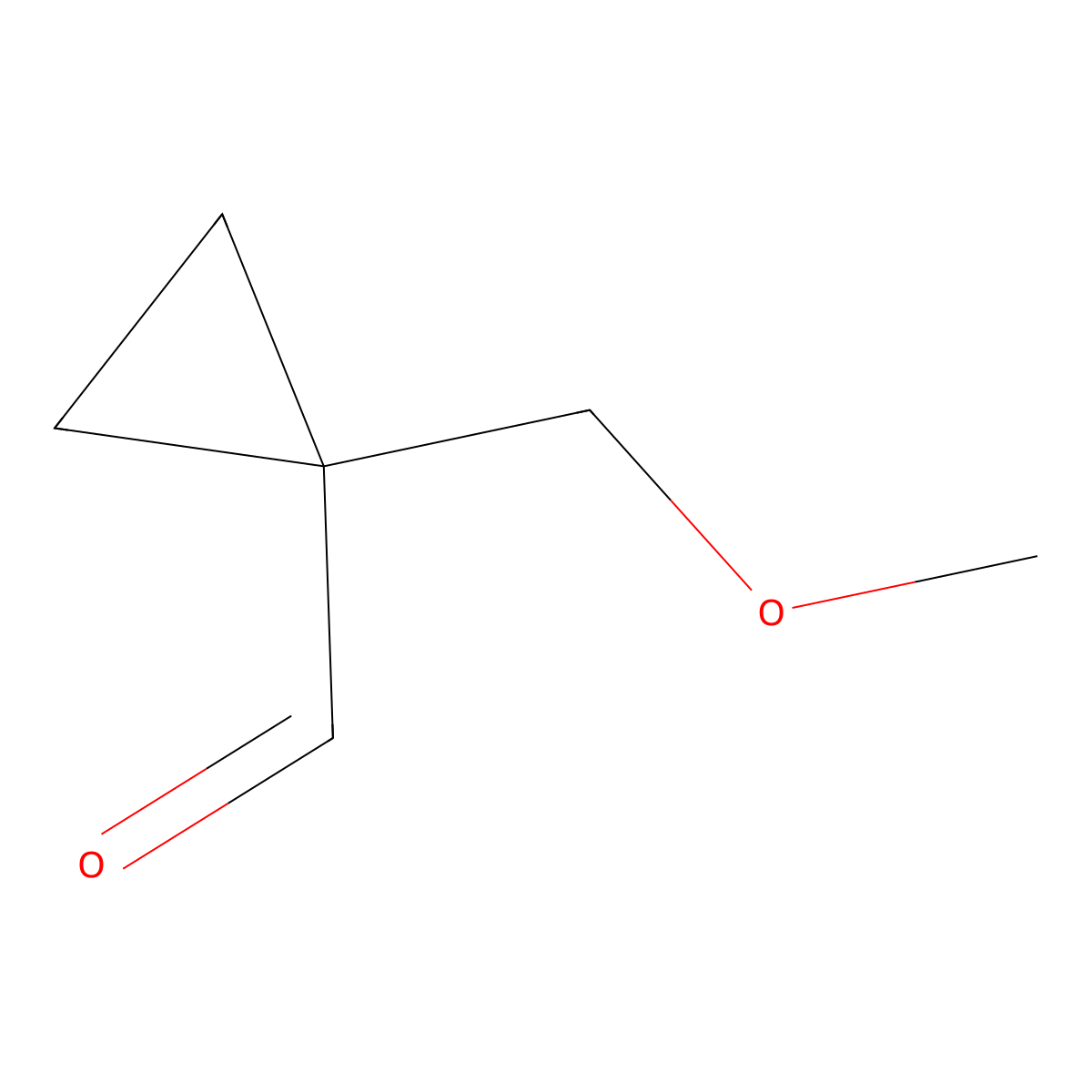 1-(Methoxymethyl)cyclopropane-1-carbaldehyde molecular structure, CAS 1097875-89-2