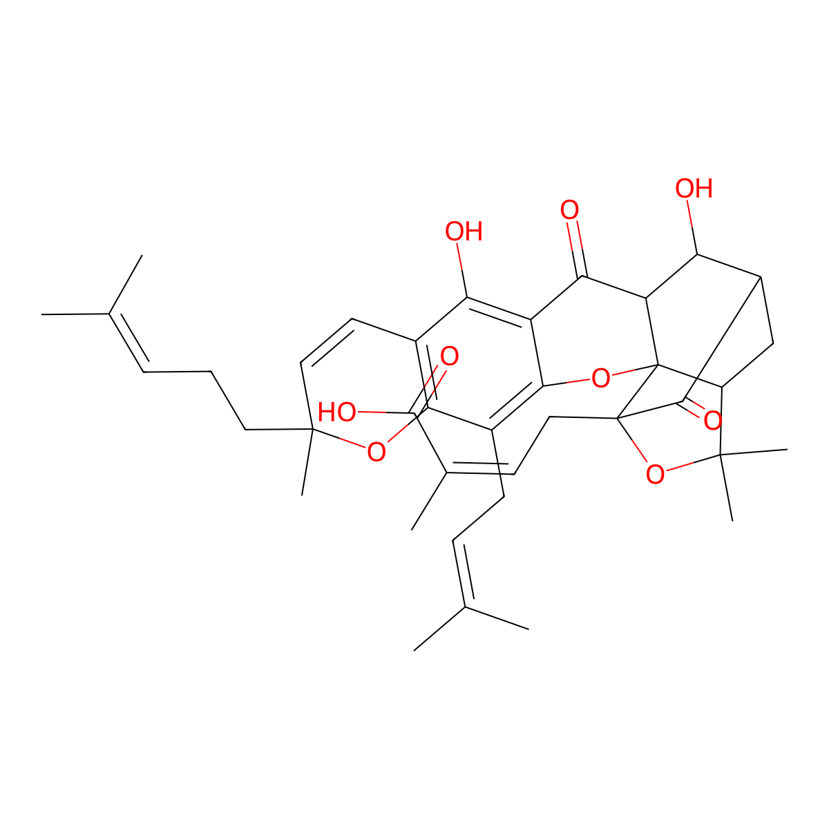 9R-10alpha-Hydroxyepigambogic acid molecular structure, CAS 1097882-33-1