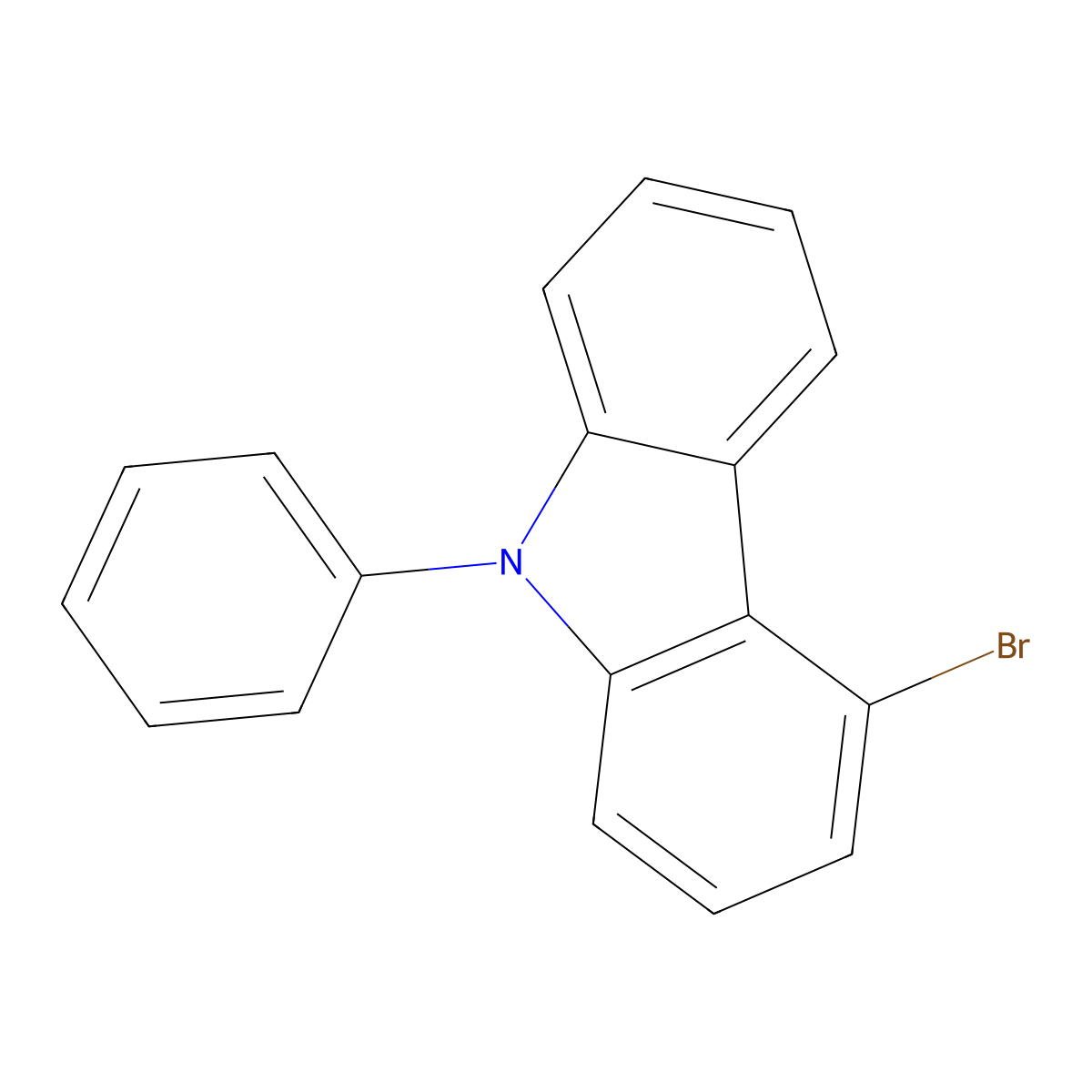 4-Bromo-9-phenyl-9H-carbazole molecular structure, CAS 1097884-37-1