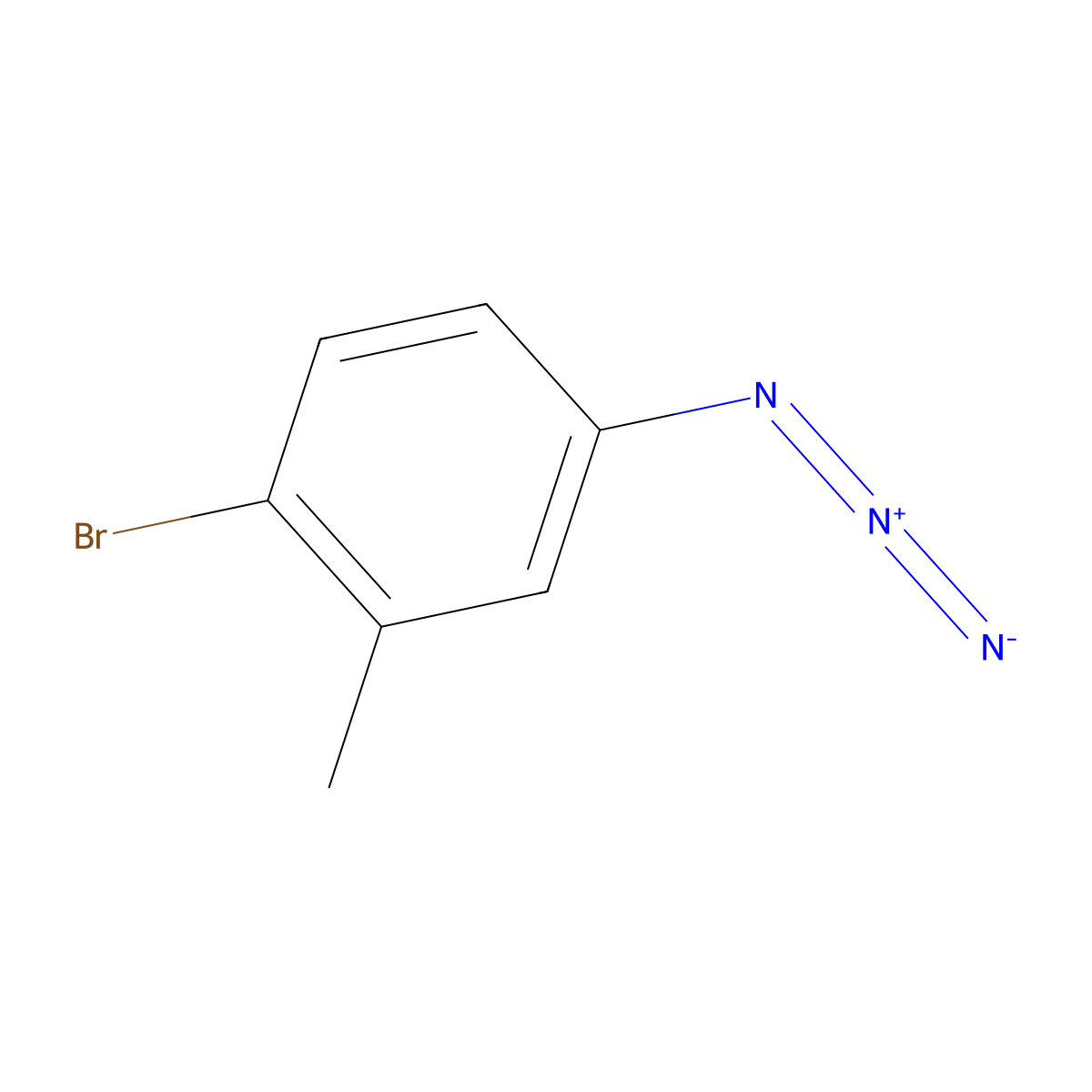 4-Azido-1-bromo-2-methylbenzene molecular structure, CAS 1097885-39-6