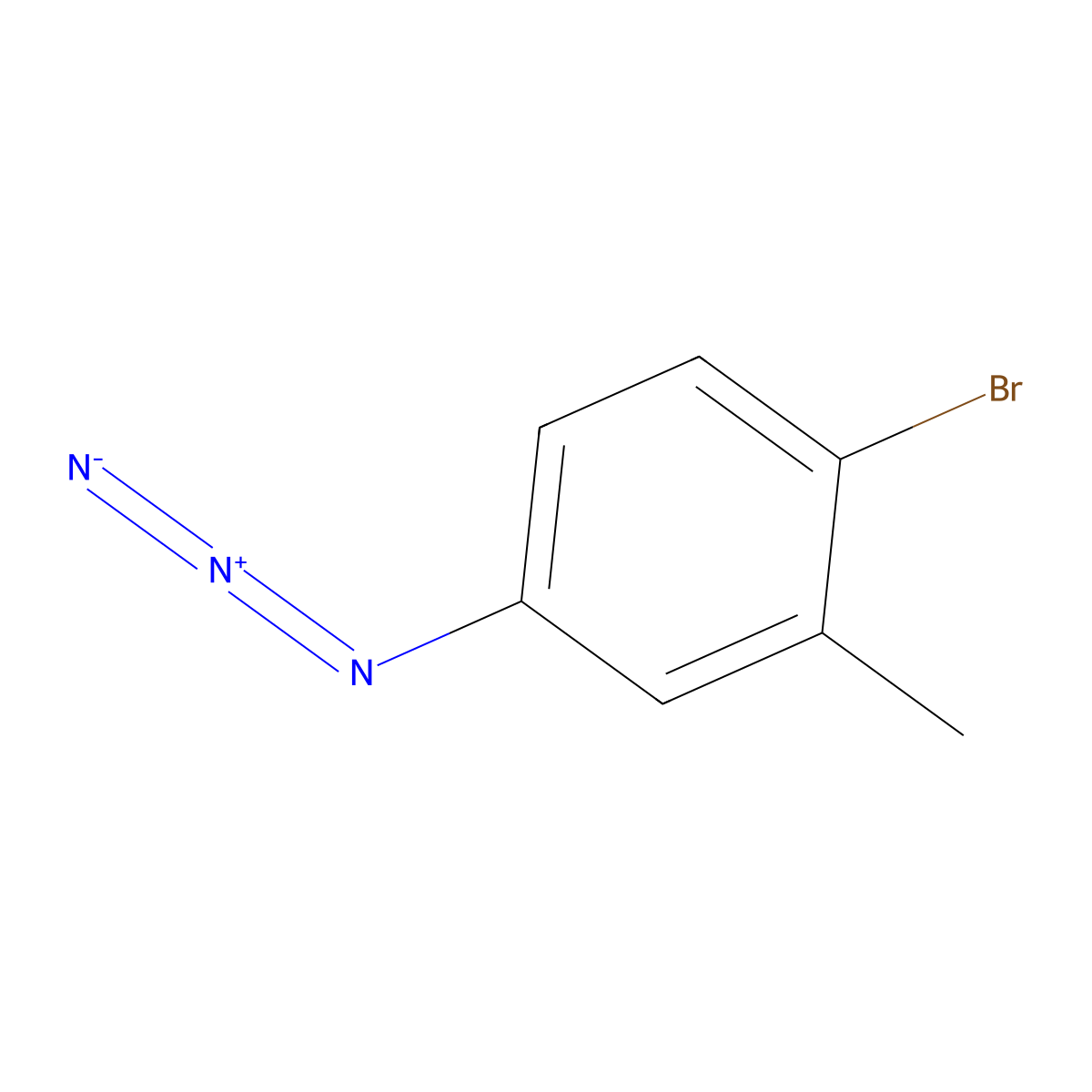 4-Azido-1-bromo-2-methylbenzene molecular structure, CAS 1097885-39-6