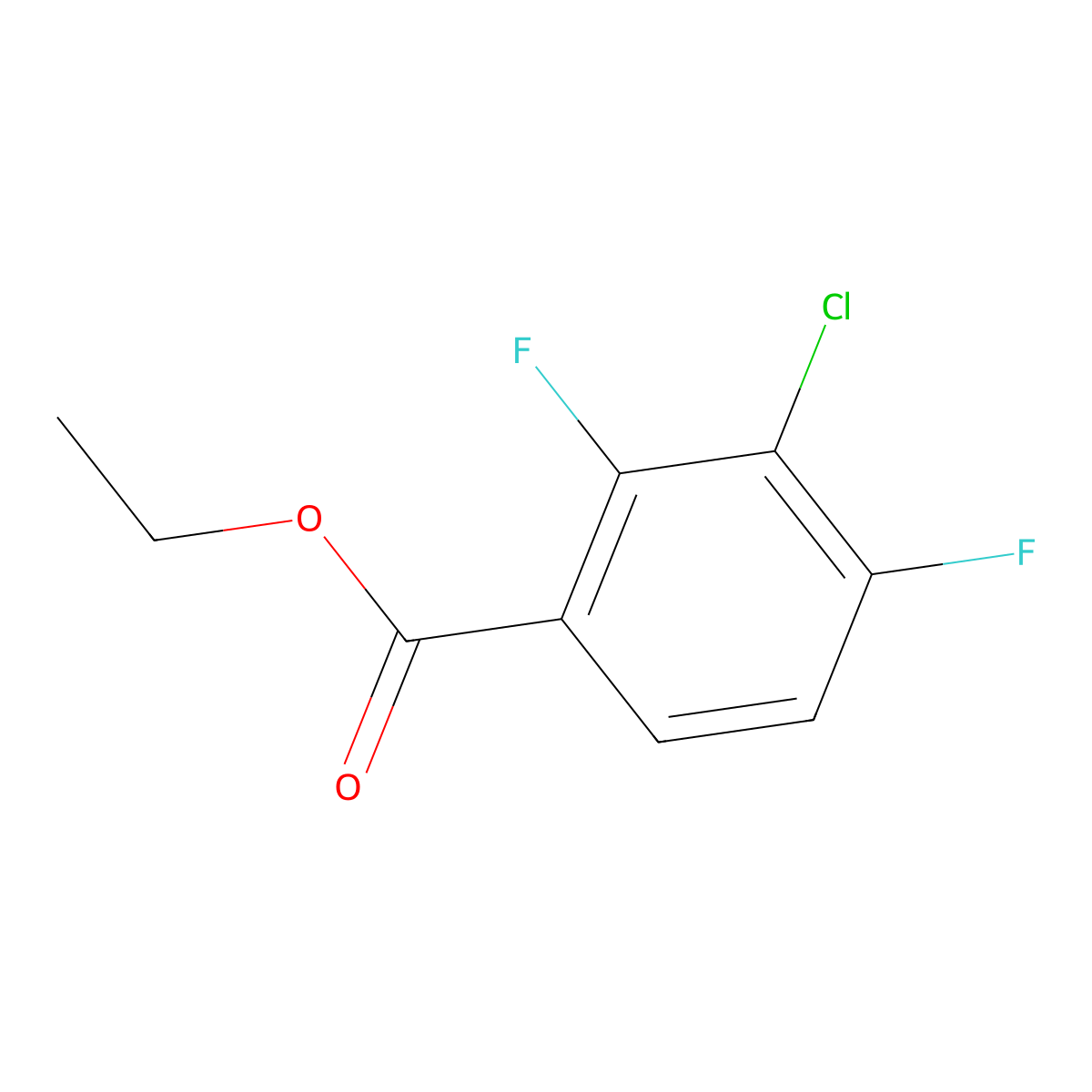 Ethyl 3-chloro-2,4-difluorobenzoate molecular structure, CAS 1097886-66-2