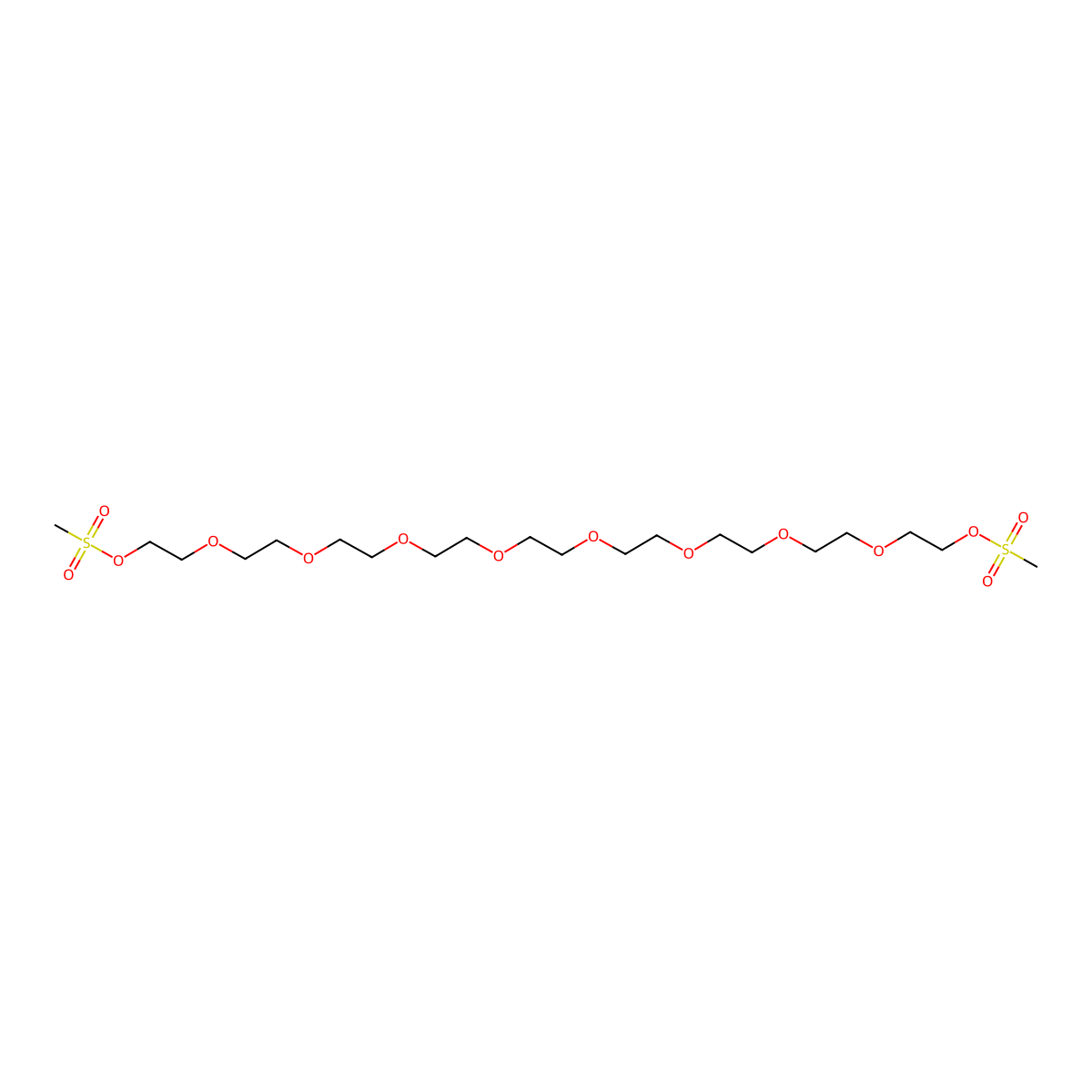 2-[2-[2-[2-[2-[2-[2-[2-(2-Methylsulfonyloxyethoxy)ethoxy]ethoxy]ethoxy]ethoxy]ethoxy]ethoxy]ethoxy]ethyl methanesulfonate molecular structure, CAS 109789-42-6