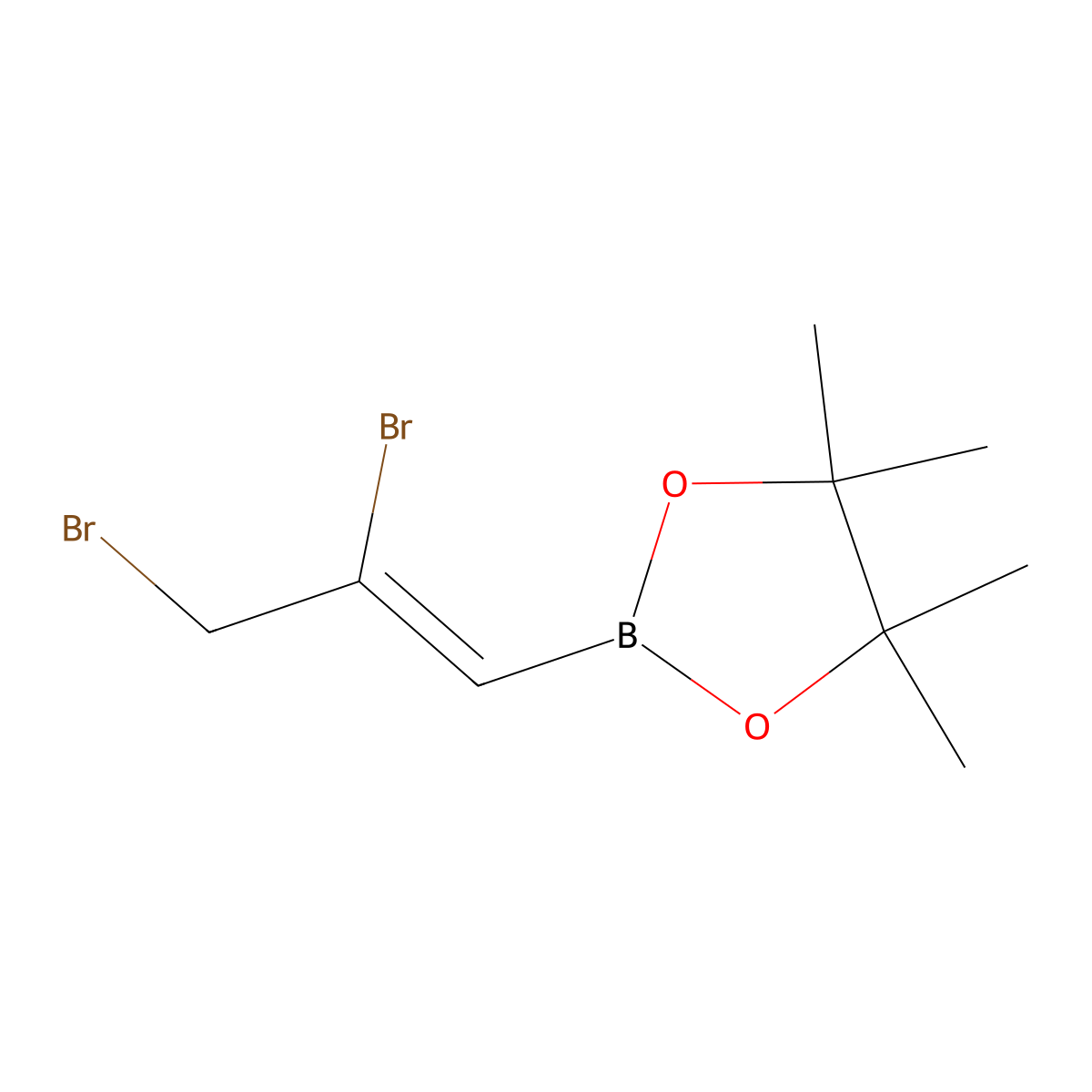 (Z)-2-(2,3-Dibromoprop-1-en-1-yl)-4,4,5,5-tetramethyl-1,3,2-dioxaborolane molecular structure, CAS 1097890-25-9