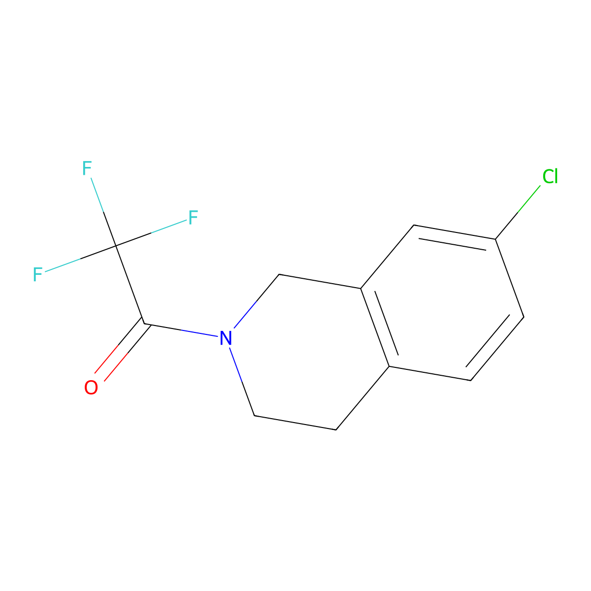 1-(7-chloro-3,4-dihydroisoquinolin-2(1H)-yl)-2,2,2-trifluoroethanone molecular structure, CAS 1097920-64-3