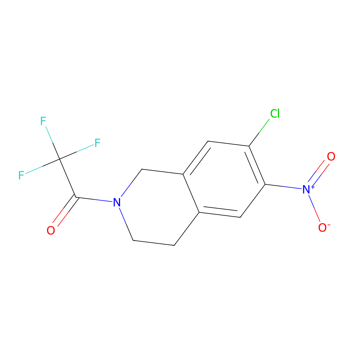 1-(7-Chloro-6-nitro-3,4-dihydroisoquinolin-2(1H)-yl)-2,2,2-trifluoroethanone molecular structure, CAS 1097920-65-4