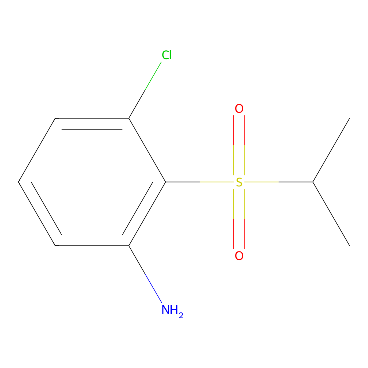 3-Chloro-2-(propane-2-sulfonyl)aniline molecular structure, CAS 1097921-24-8