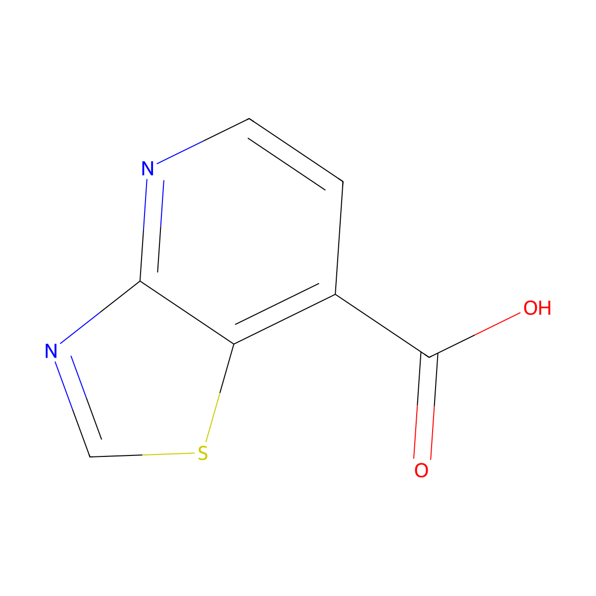 Thiazolo[4,5-b]pyridine-7-carboxylic acid molecular structure, CAS 1097937-02-4