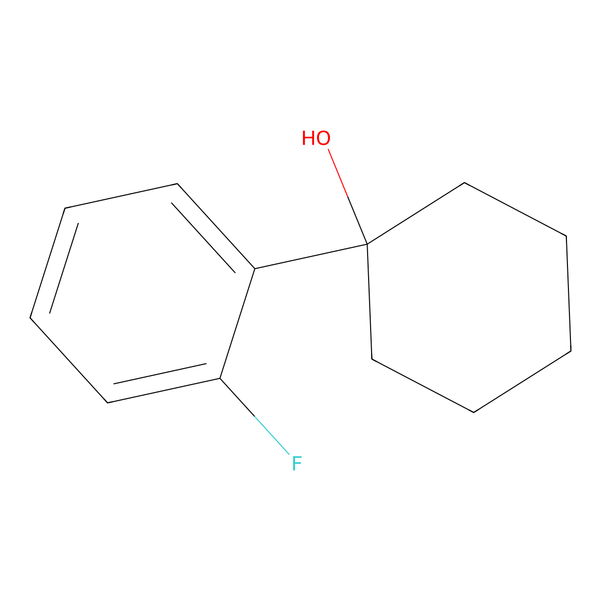 1-(2-Fluorophenyl)cyclohexan-1-ol molecular structure, CAS 109794-37-8