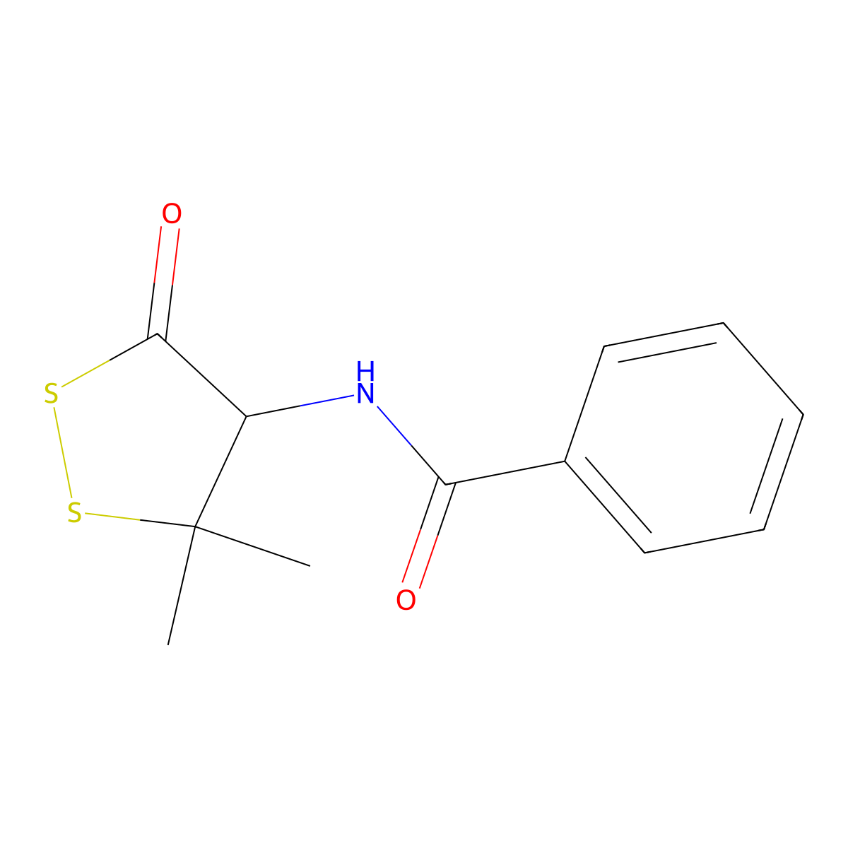 N-(3,3-Dimethyl-5-oxo-1,2-dithiolan-4-yl)benzenecarboximidic acid molecular structure, CAS 109795-70-2