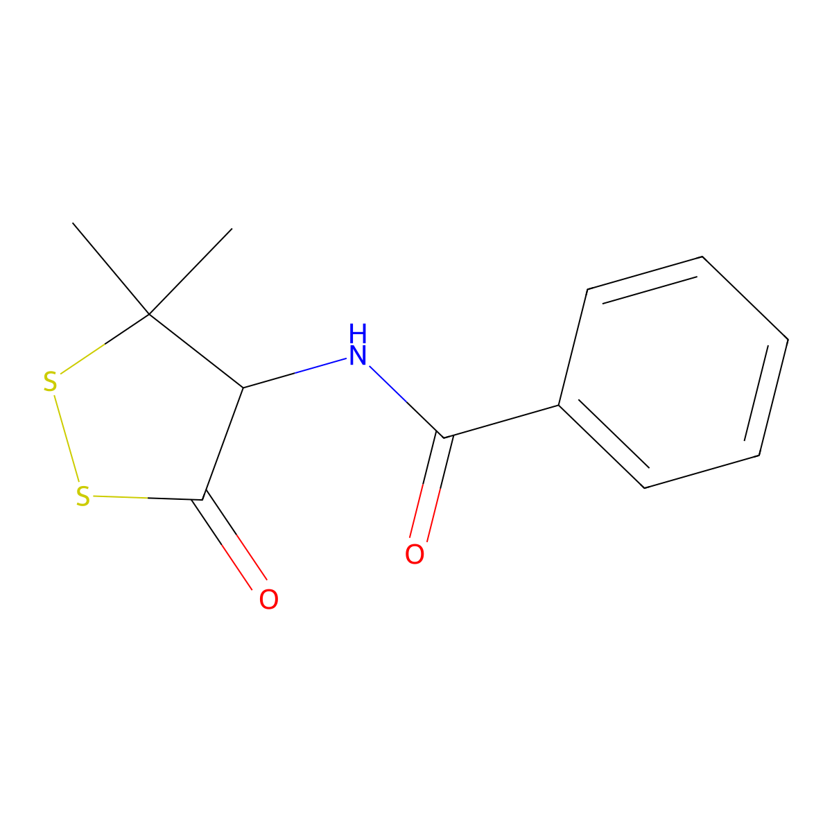 N-(3,3-Dimethyl-5-oxo-1,2-dithiolan-4-yl)benzenecarboximidic acid molecular structure, CAS 109795-70-2