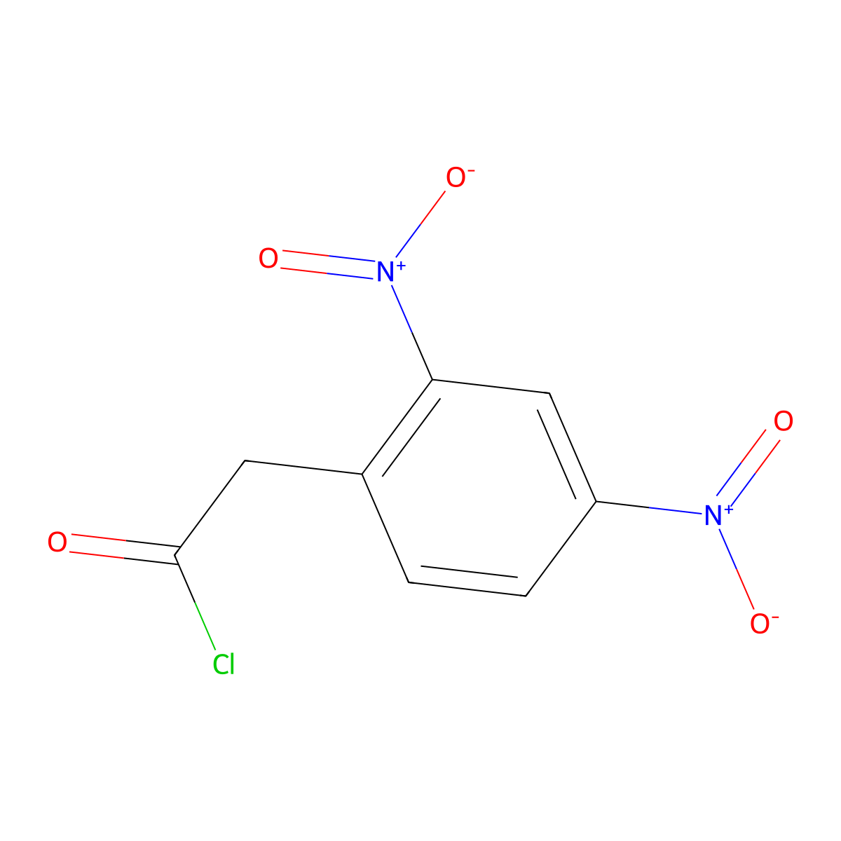 2,4-Dinitrophenylacetyl chloride molecular structure, CAS 109799-62-4
