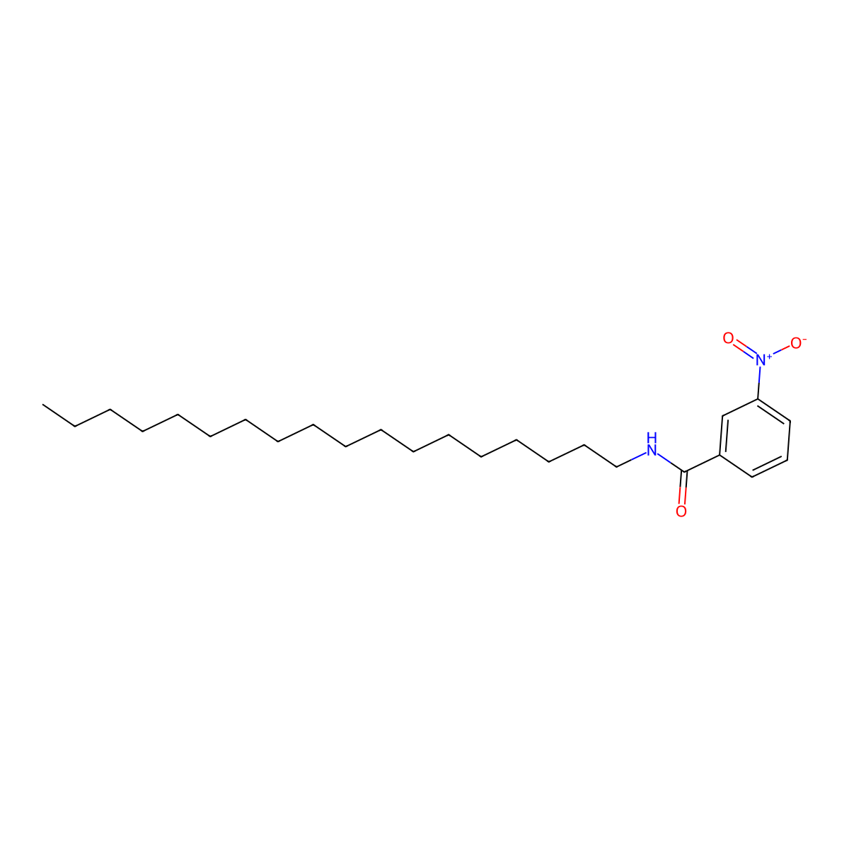 N-Octadecyl m-nitrobenzamide molecular structure, CAS 109799-65-7