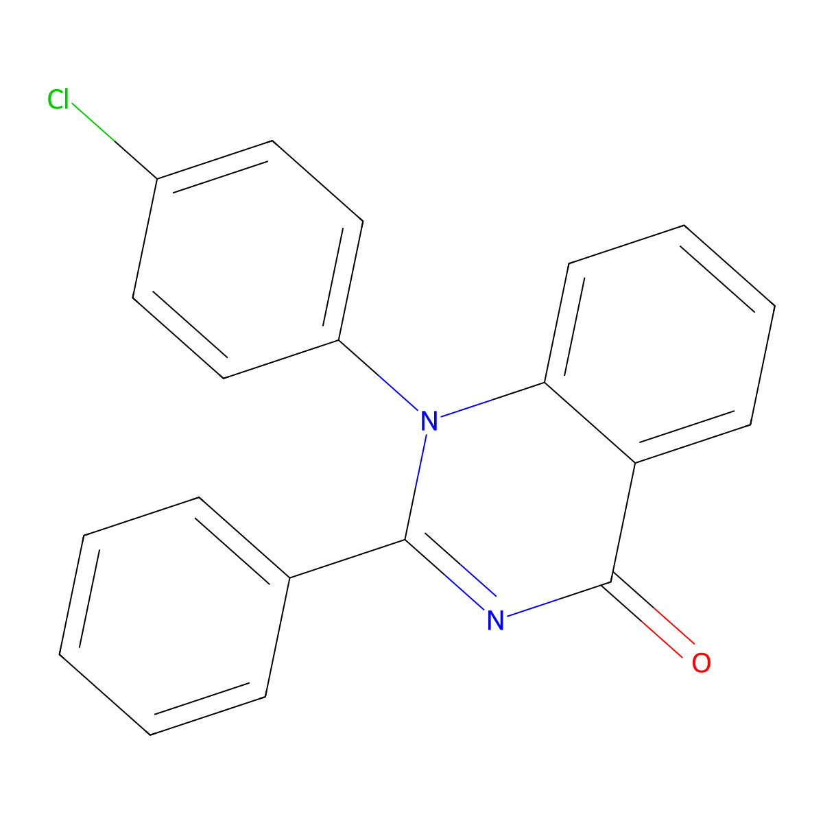 1-(4-Chlorophenyl)-2-phenylquinazolin-4(1H)-one molecular structure, CAS 1098-23-3