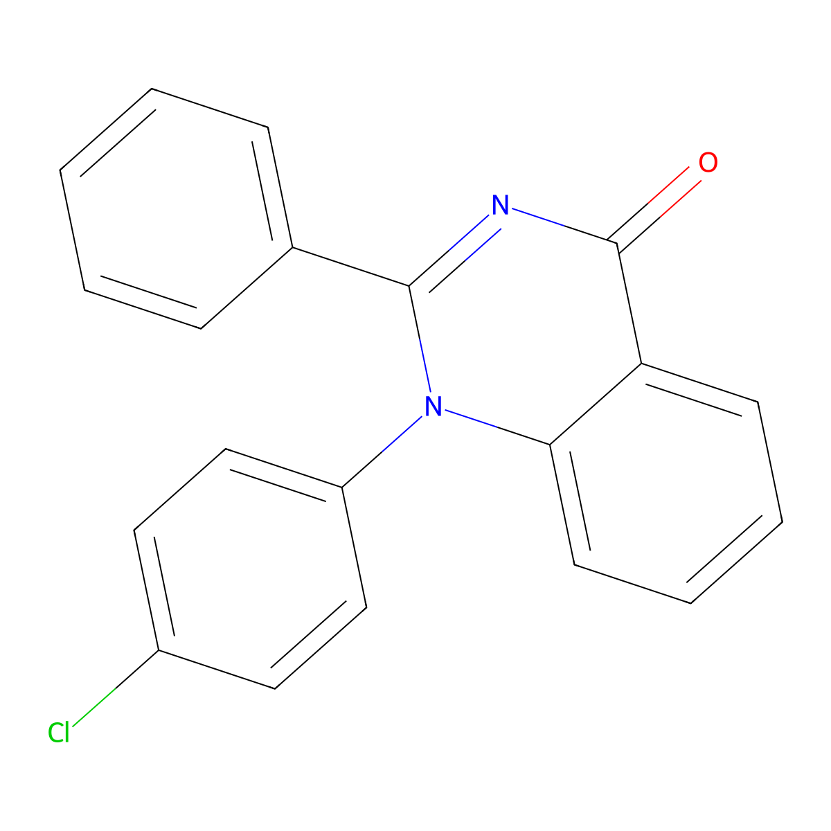 1-(4-Chlorophenyl)-2-phenylquinazolin-4(1H)-one molecular structure, CAS 1098-23-3
