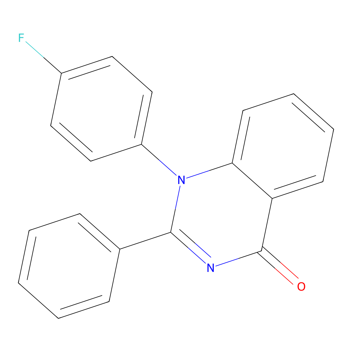 1-(4-Fluorophenyl)-2-phenylquinazolin-4(1H)-one molecular structure, CAS 1098-24-4